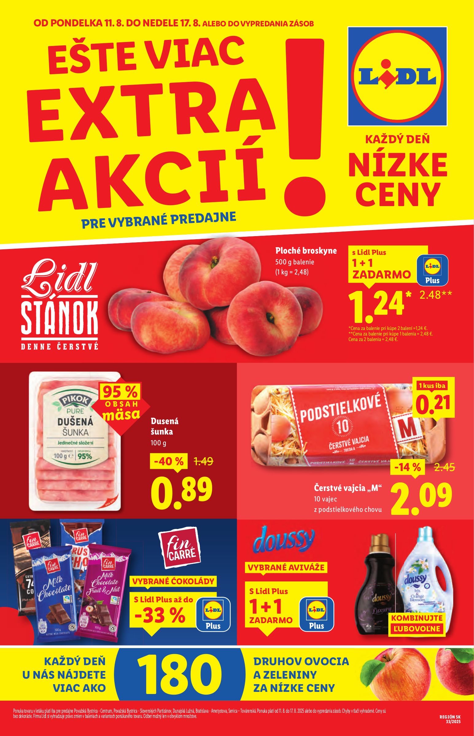 lidl - Leták Lidl - Špeciálne akcie - vybrané predajne platný od 11.08. do 17.08.
