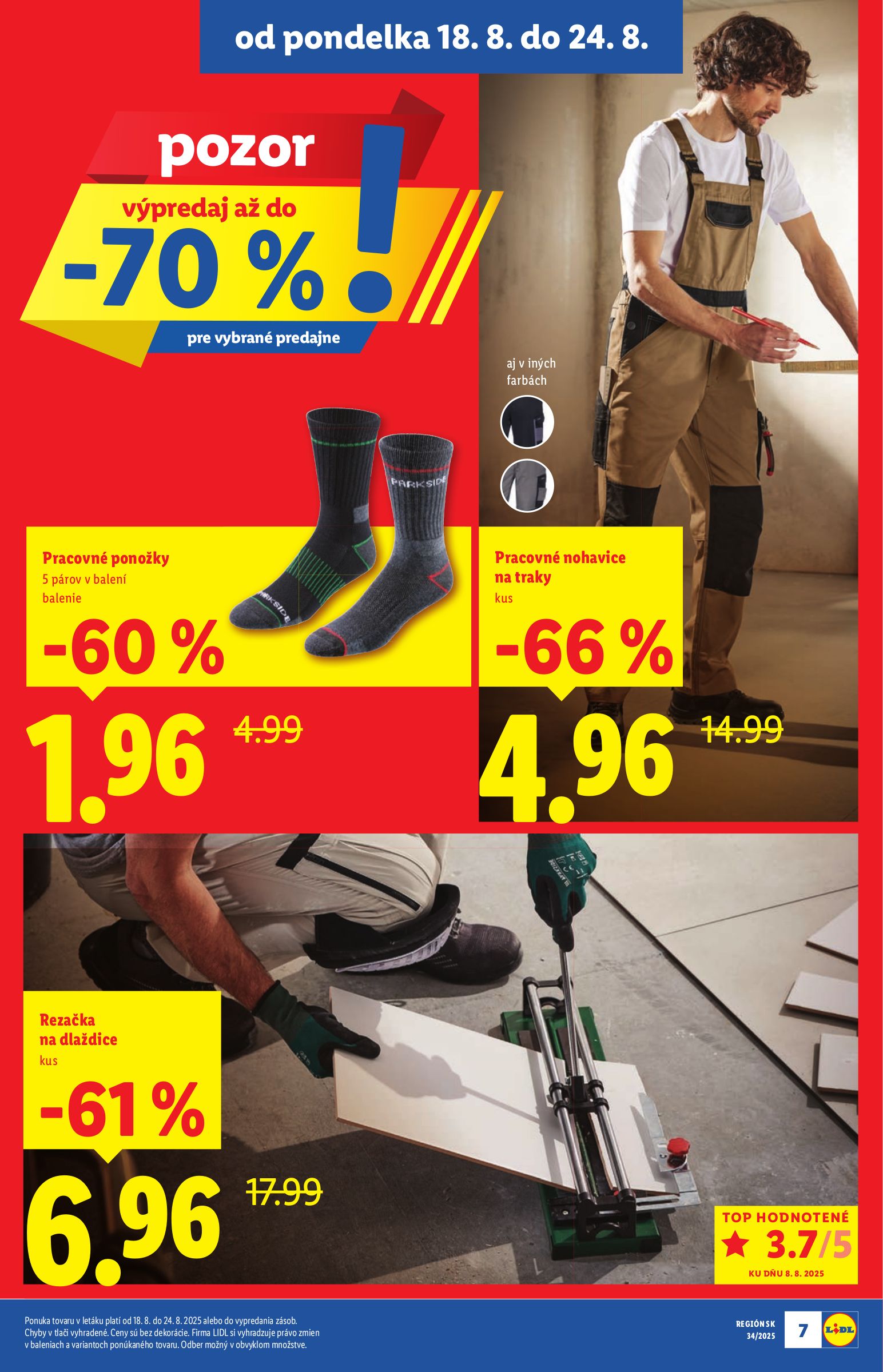 lidl - Leták Lidl - Špeciálne akcie - vybrané predajne platný od 18.08. do 24.08. - page: 7