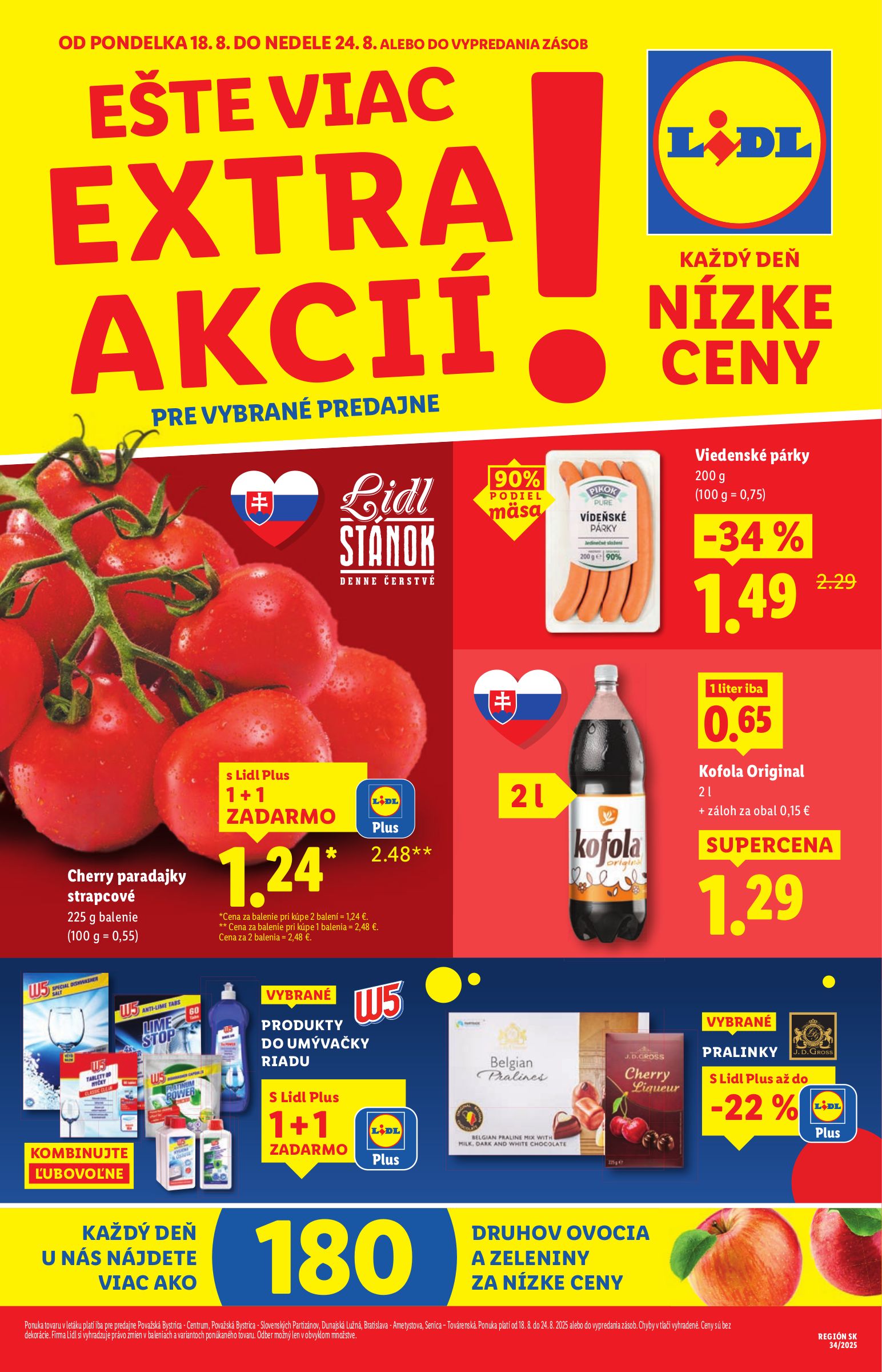 lidl - Leták Lidl - Špeciálne akcie - vybrané predajne platný od 18.08. do 24.08.