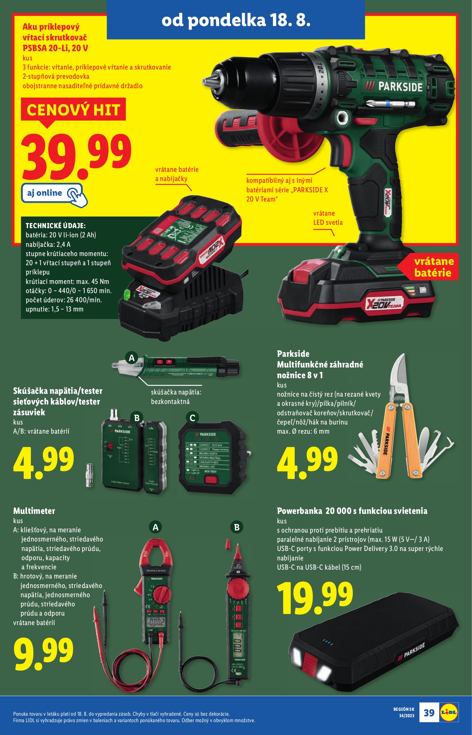 lidl - Leták Lidl platný od 18.08. do 24.08. - page: 47 lidl - Leták Lidl platný od 18.08. do 24.08. - page: 47
