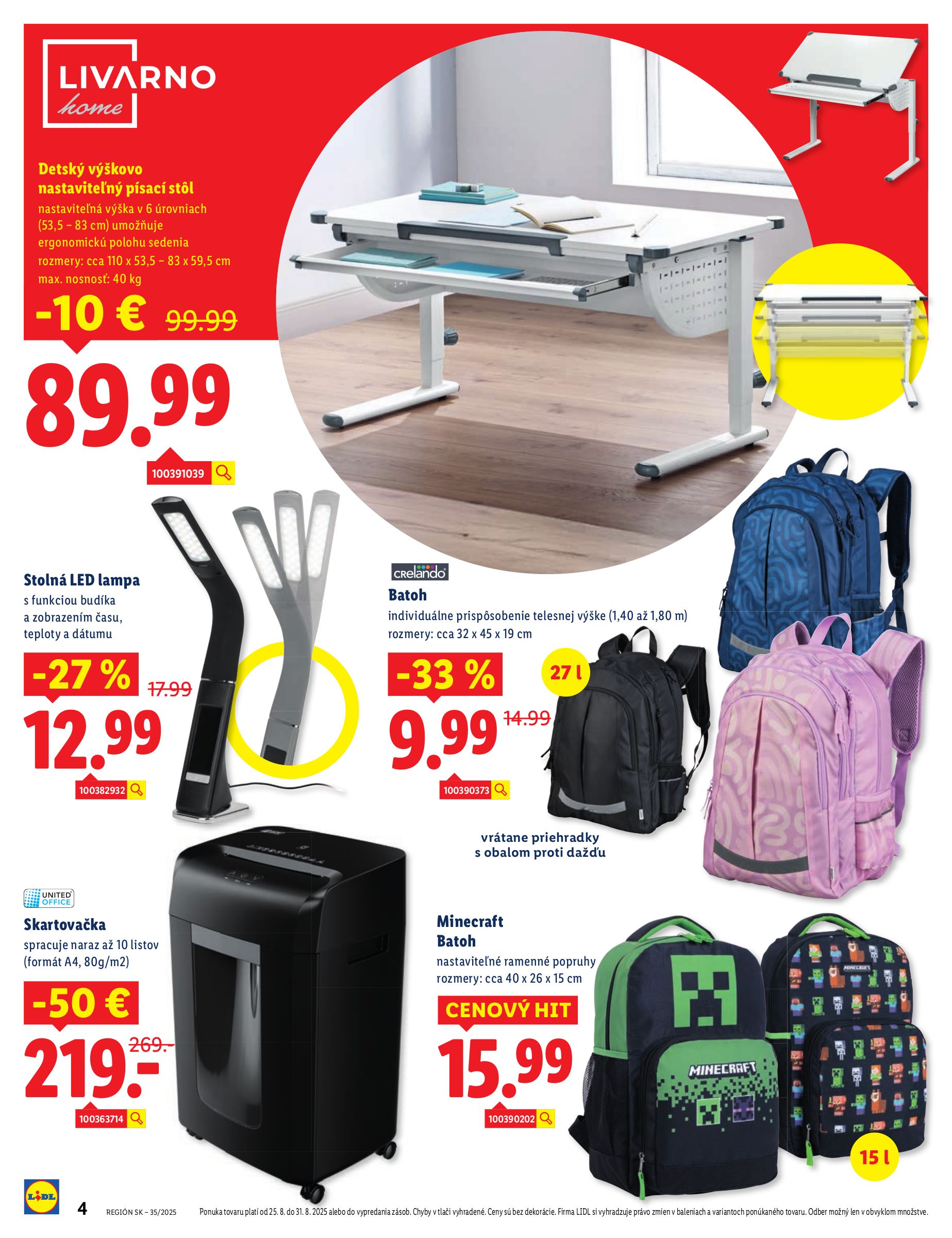 lidl - Leták Lidl.sk platný od 25.08. do 31.08. - page: 4