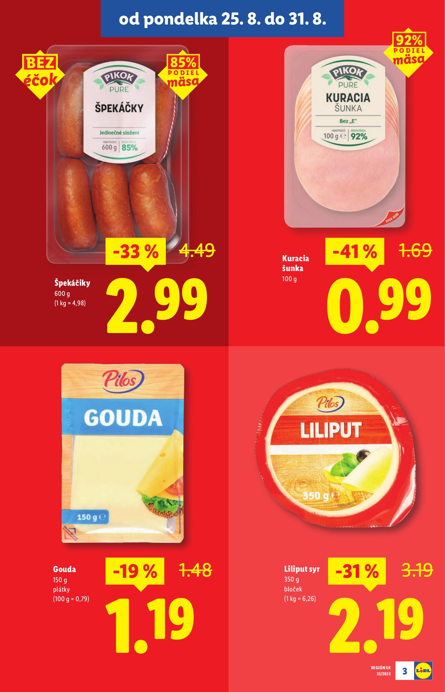 lidl - Leták Lidl - Špeciálne akcie - vybrané predajne platný od 25.08. do 31.08. - page: 3