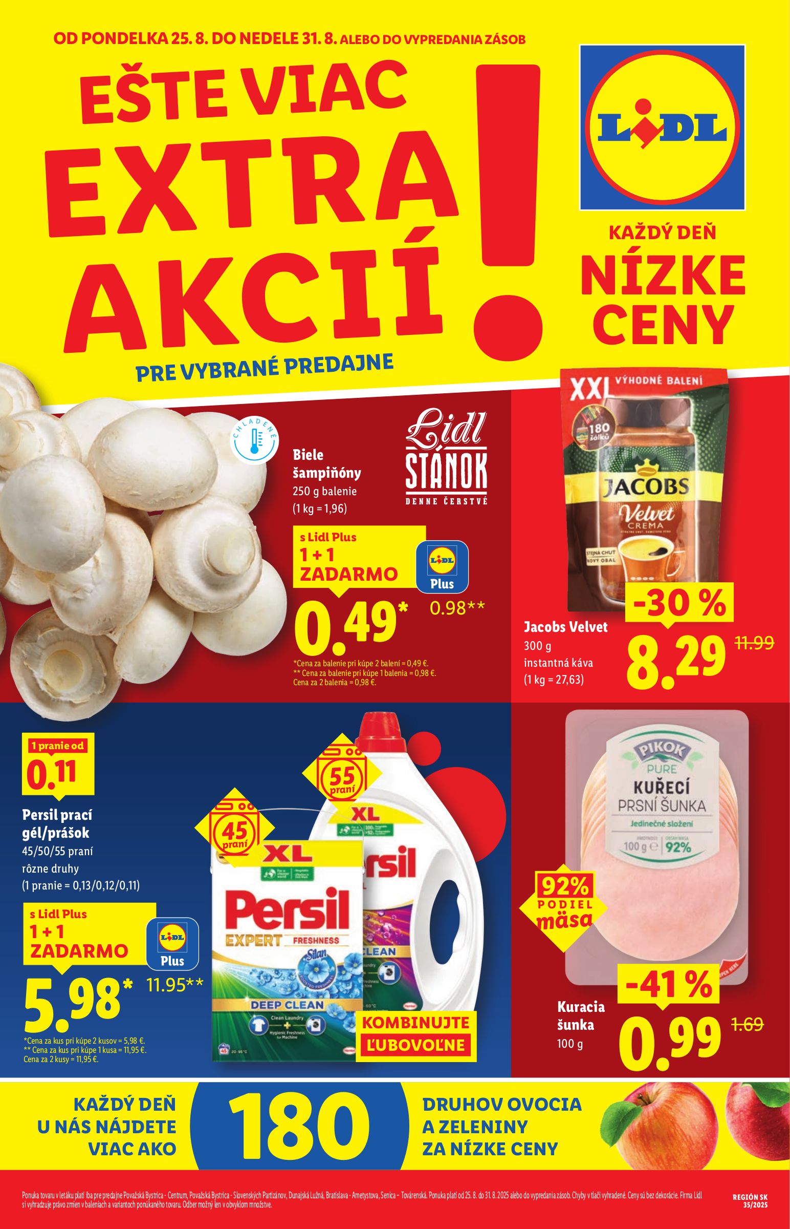 lidl - Leták Lidl - Špeciálne akcie - vybrané predajne platný od 25.08. do 31.08.