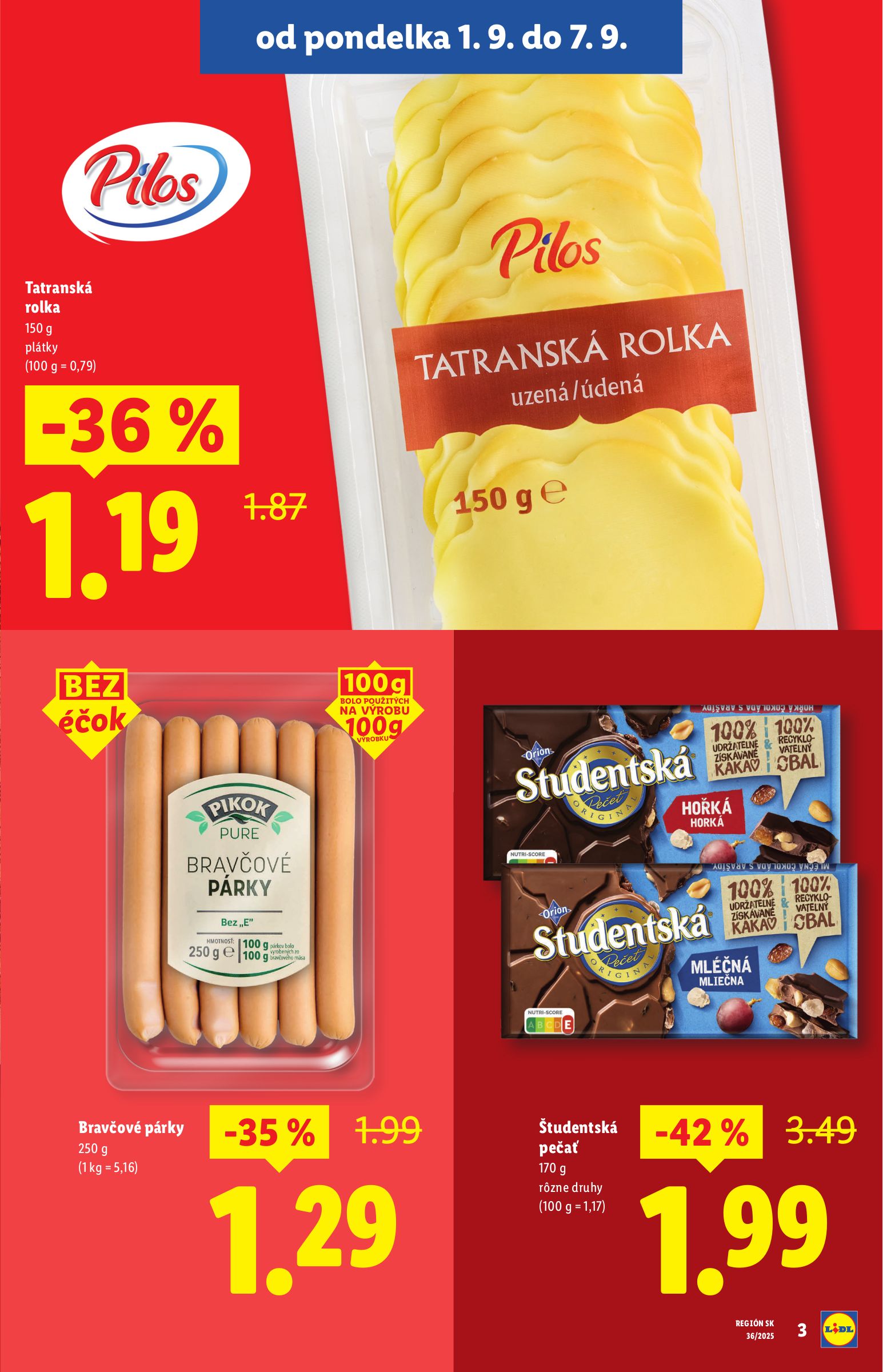 lidl - Leták Lidl - Extra akcie pre vybrané predajne platný od 01.09. do 07.09. - page: 3