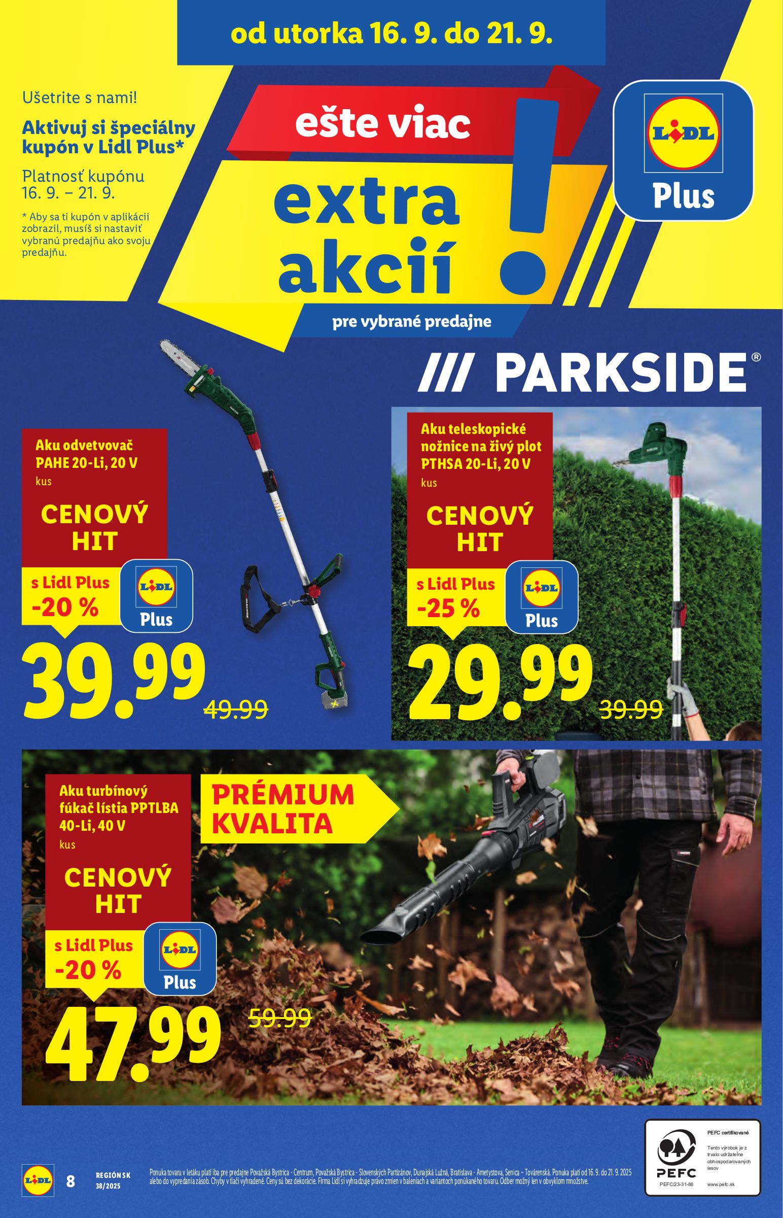 lidl - Leták Lidl - Špeciálne akcie - vybrané predajne platný od 16.09. do 21.09. - page: 8