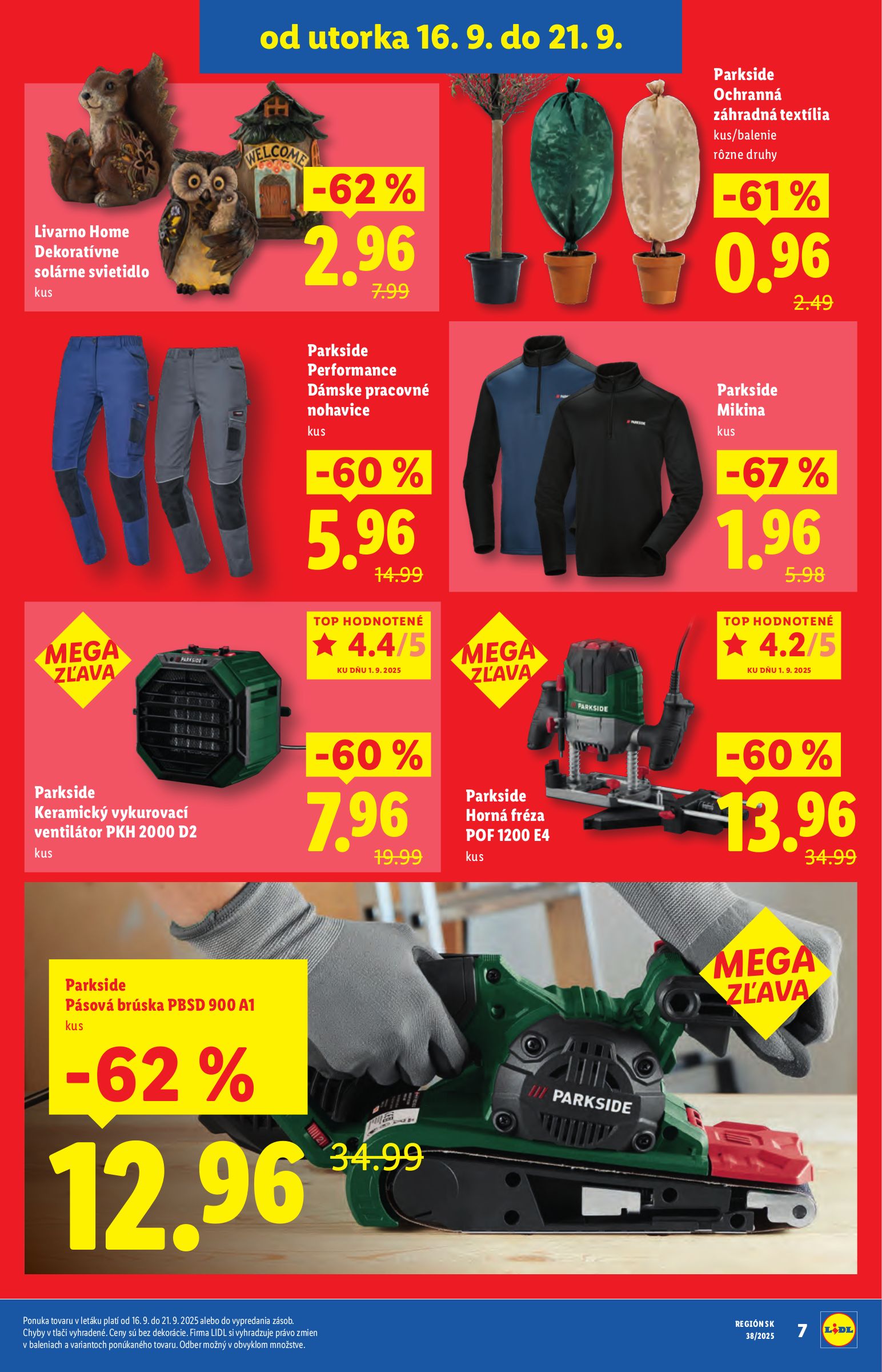 lidl - Leták Lidl - Špeciálne akcie - vybrané predajne platný od 16.09. do 21.09. - page: 7