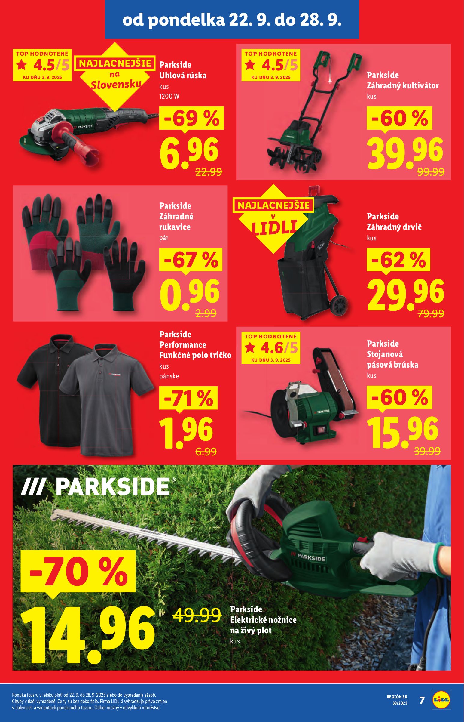 lidl - Leták Lidl - Špeciálne akcie - vybrané predajne platný od 22.09. do 28.09. - page: 7