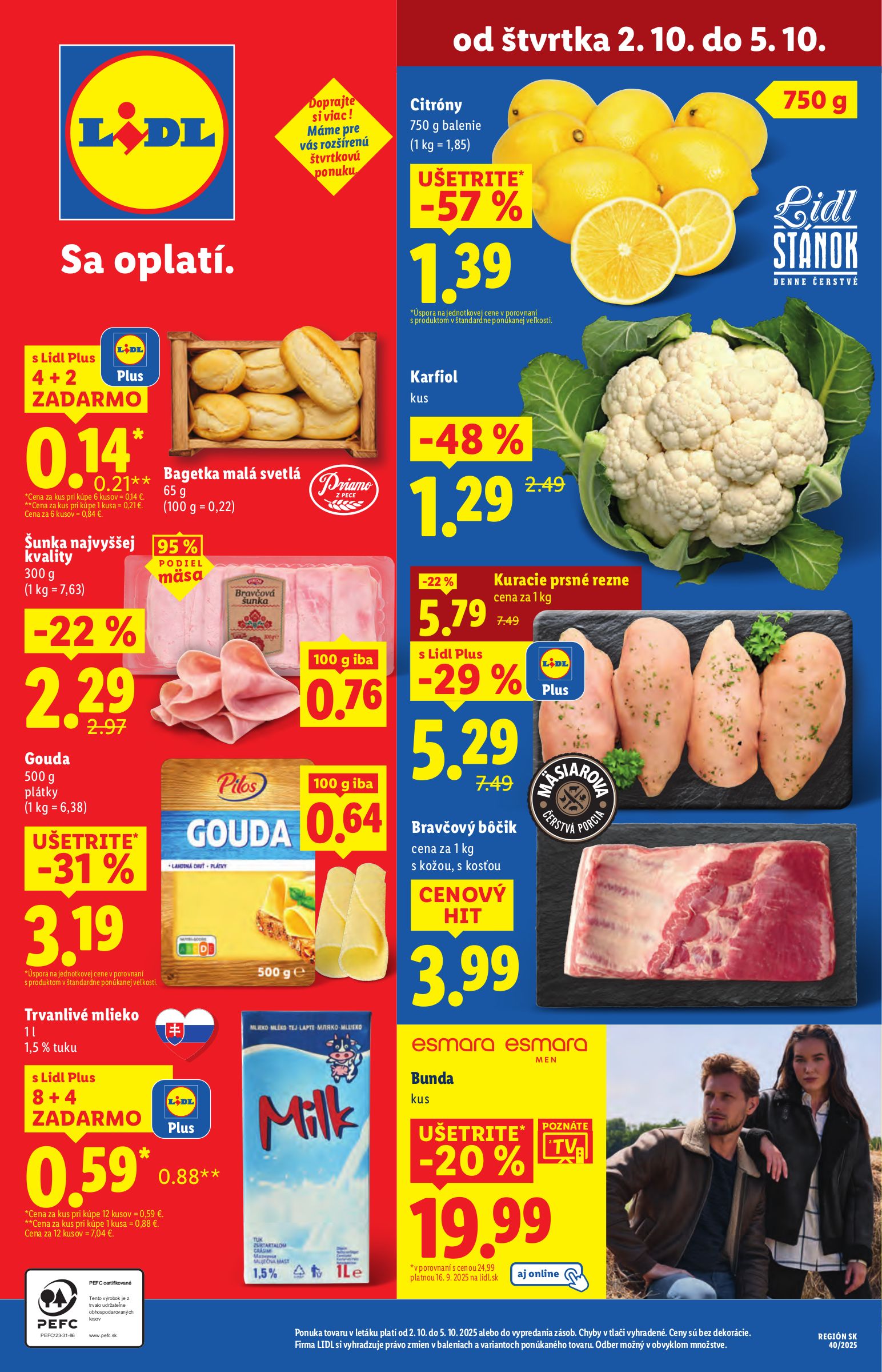 lidl - Leták Lidl platný od 02.10. do 05.10.
