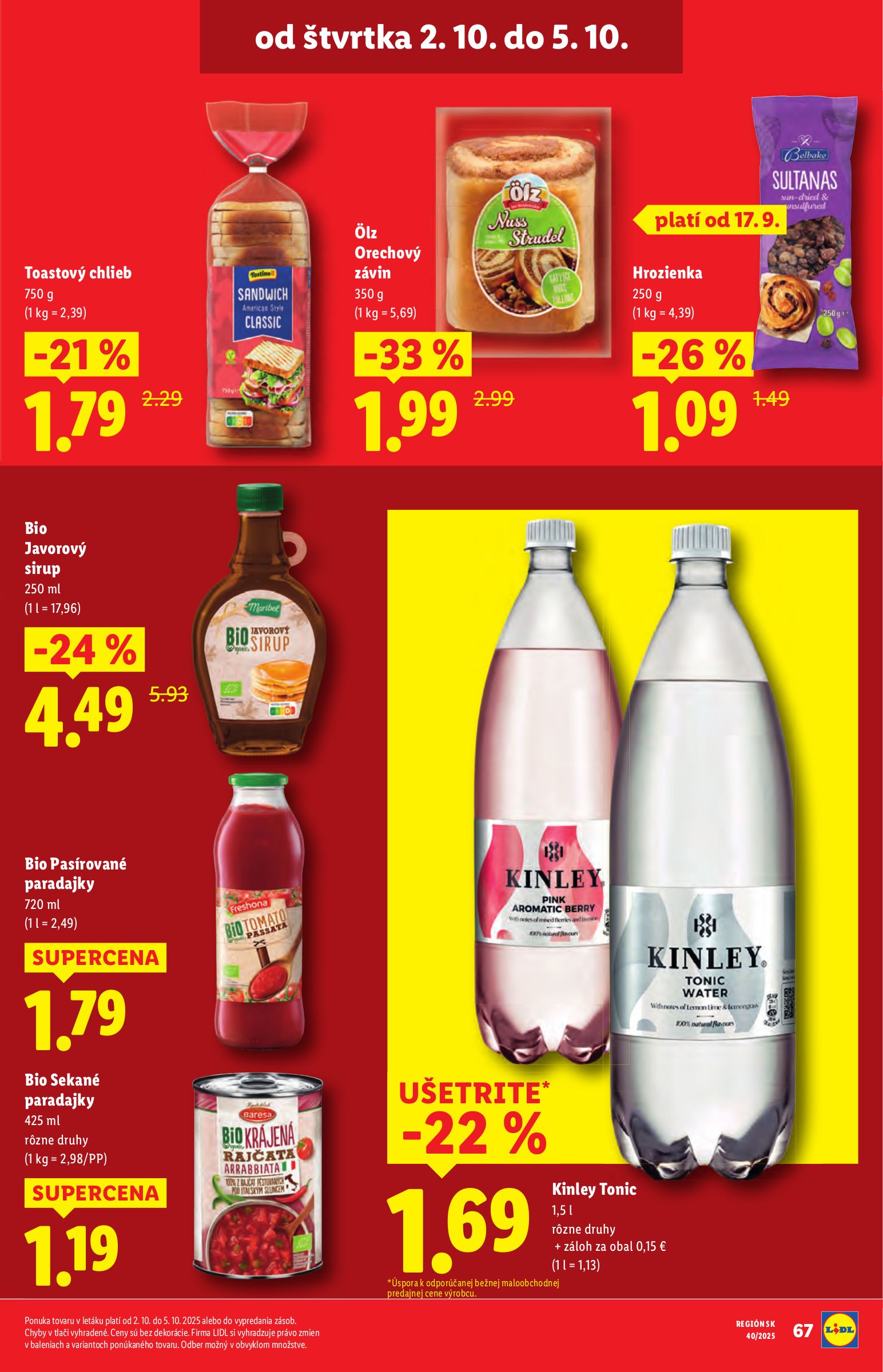 lidl - Leták Lidl platný od 02.10. do 05.10. - page: 17
