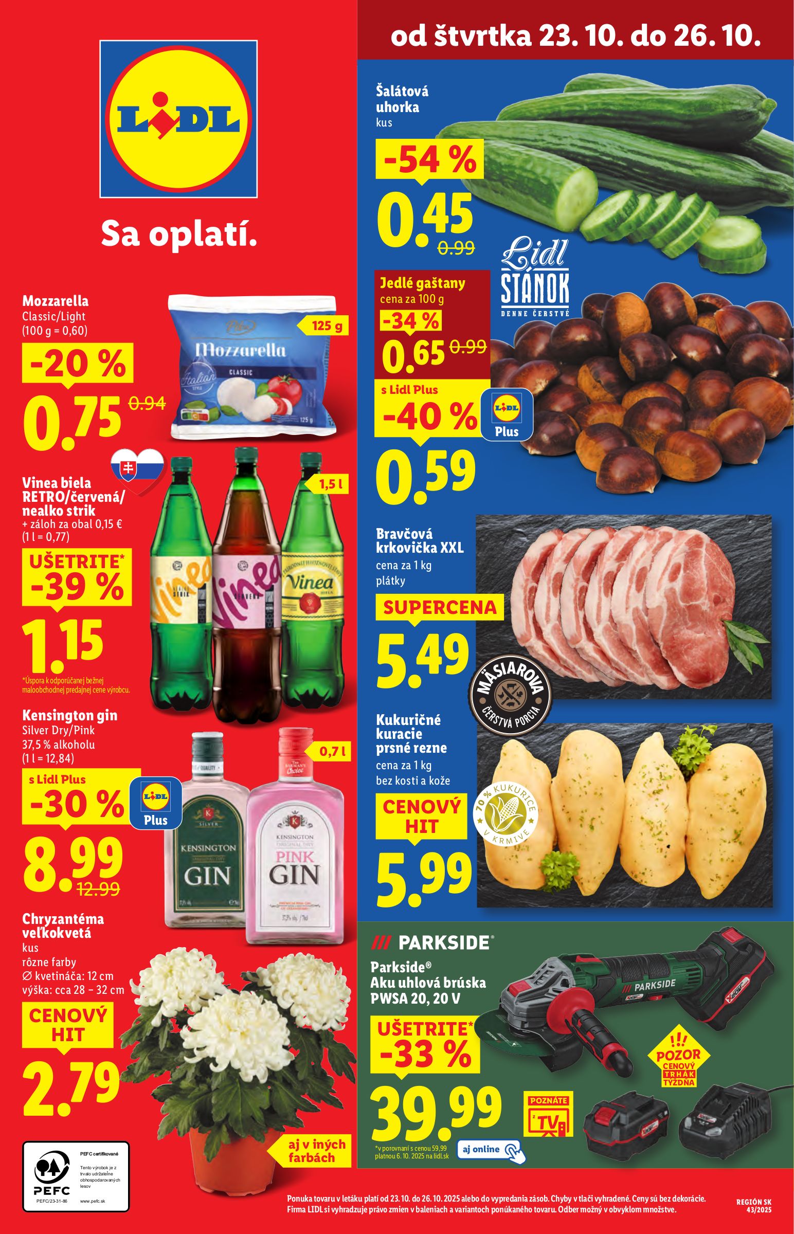lidl - Leták Lidl platný od 23.10. do 26.10.
