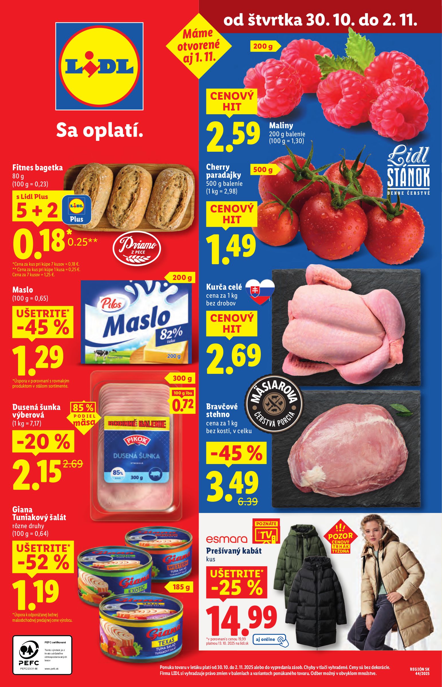 lidl - Leták Lidl platný od 30.10. do 02.11.