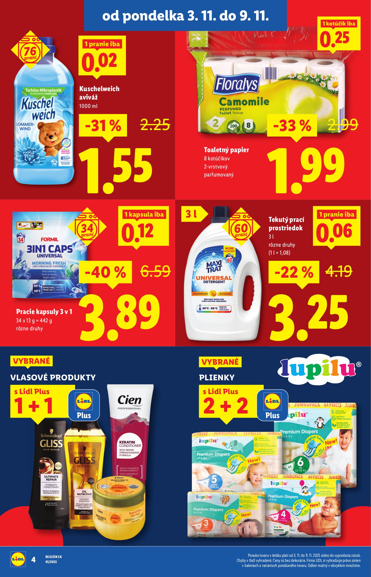 lidl - Leták Lidl - Špeciálne akcie - vybrané predajne platný od 03.11. do 09.11. - page: 4