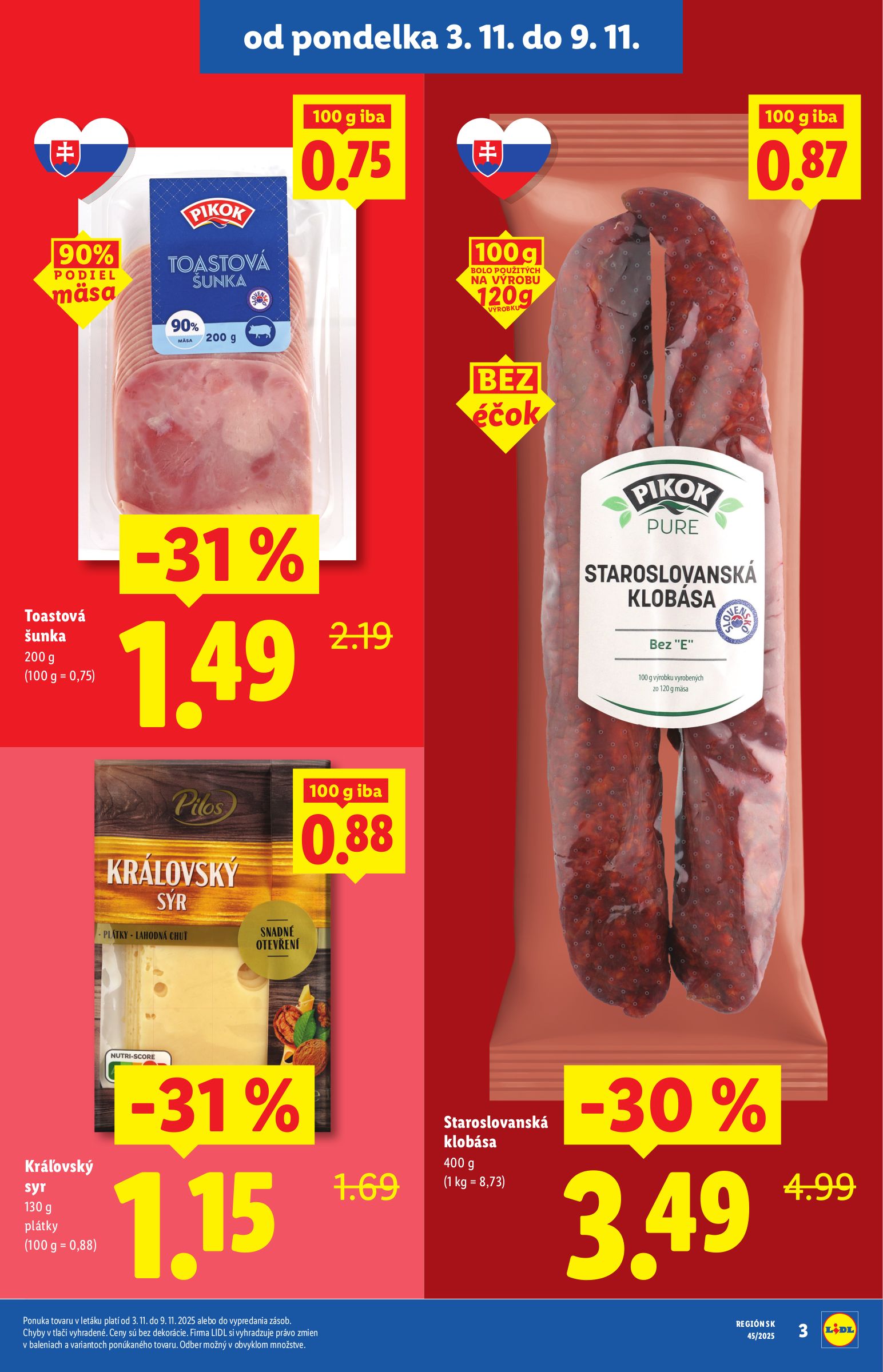 lidl - Leták Lidl - Špeciálne akcie - vybrané predajne platný od 03.11. do 09.11. - page: 3