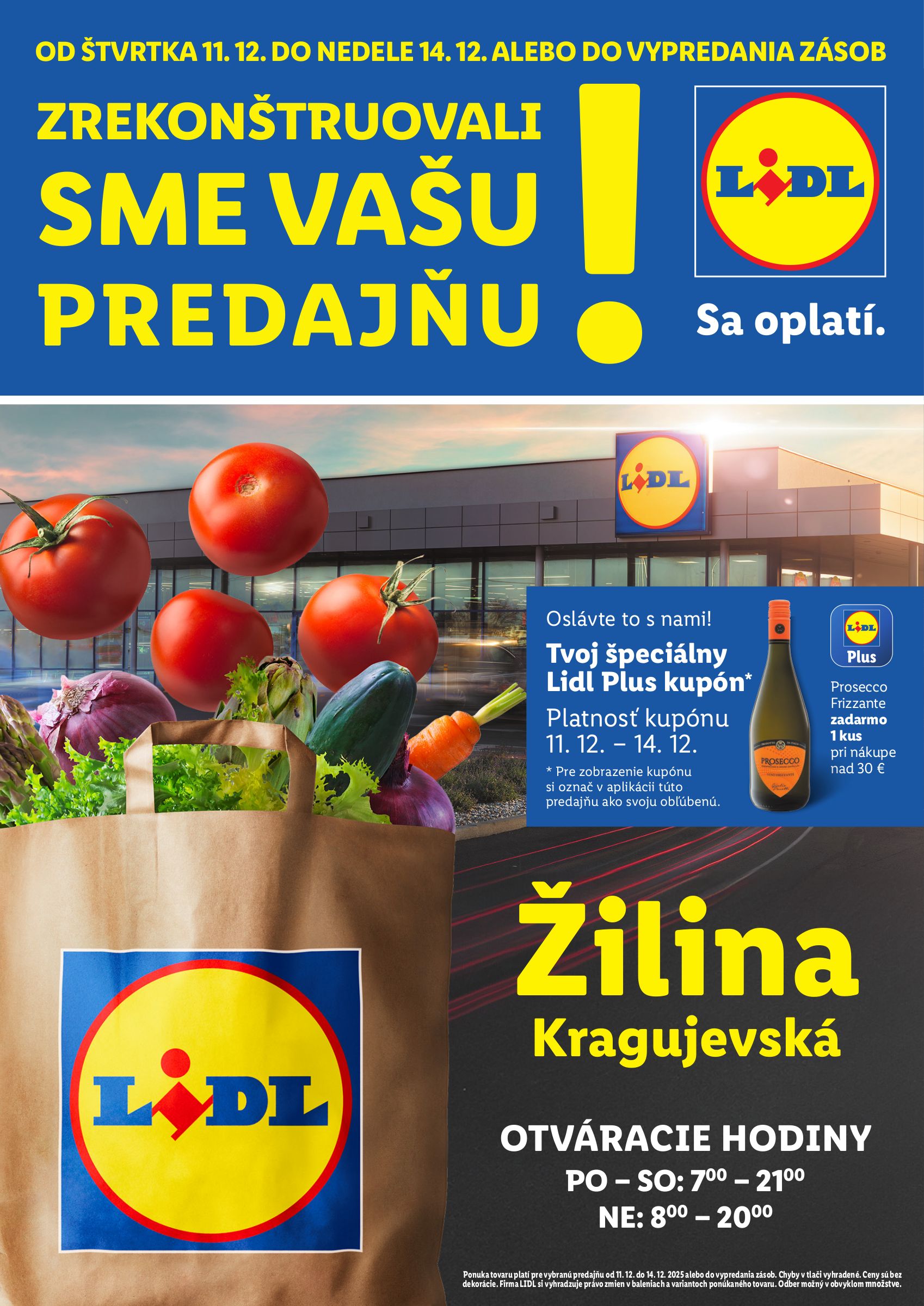 lidl - Leták Lidl - Nová predajňa v Žiline platný od 11.12. do 14.12.