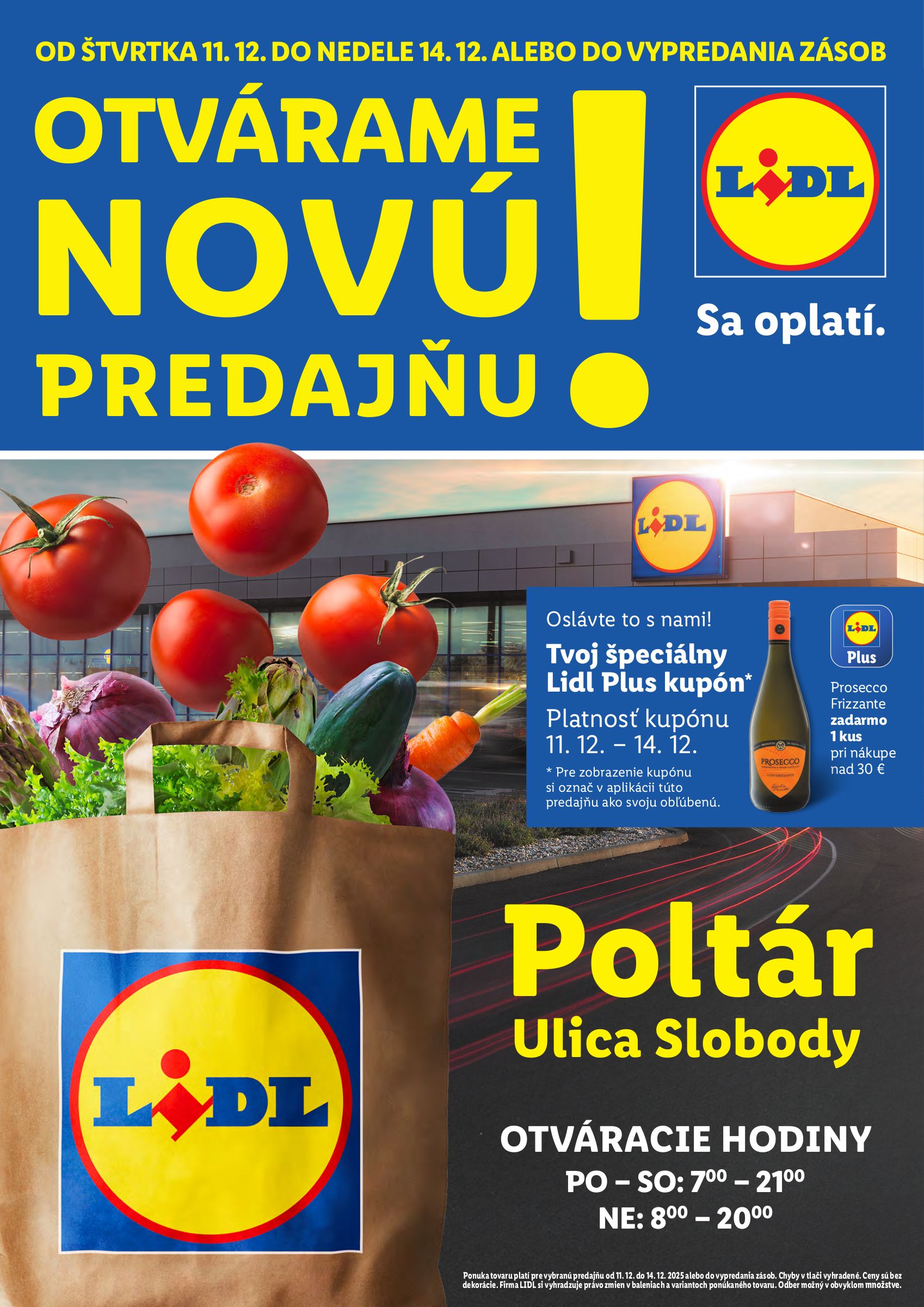 lidl - Leták Lidl - Nová predajňa v Poltári platný od 11.12. do 14.12.