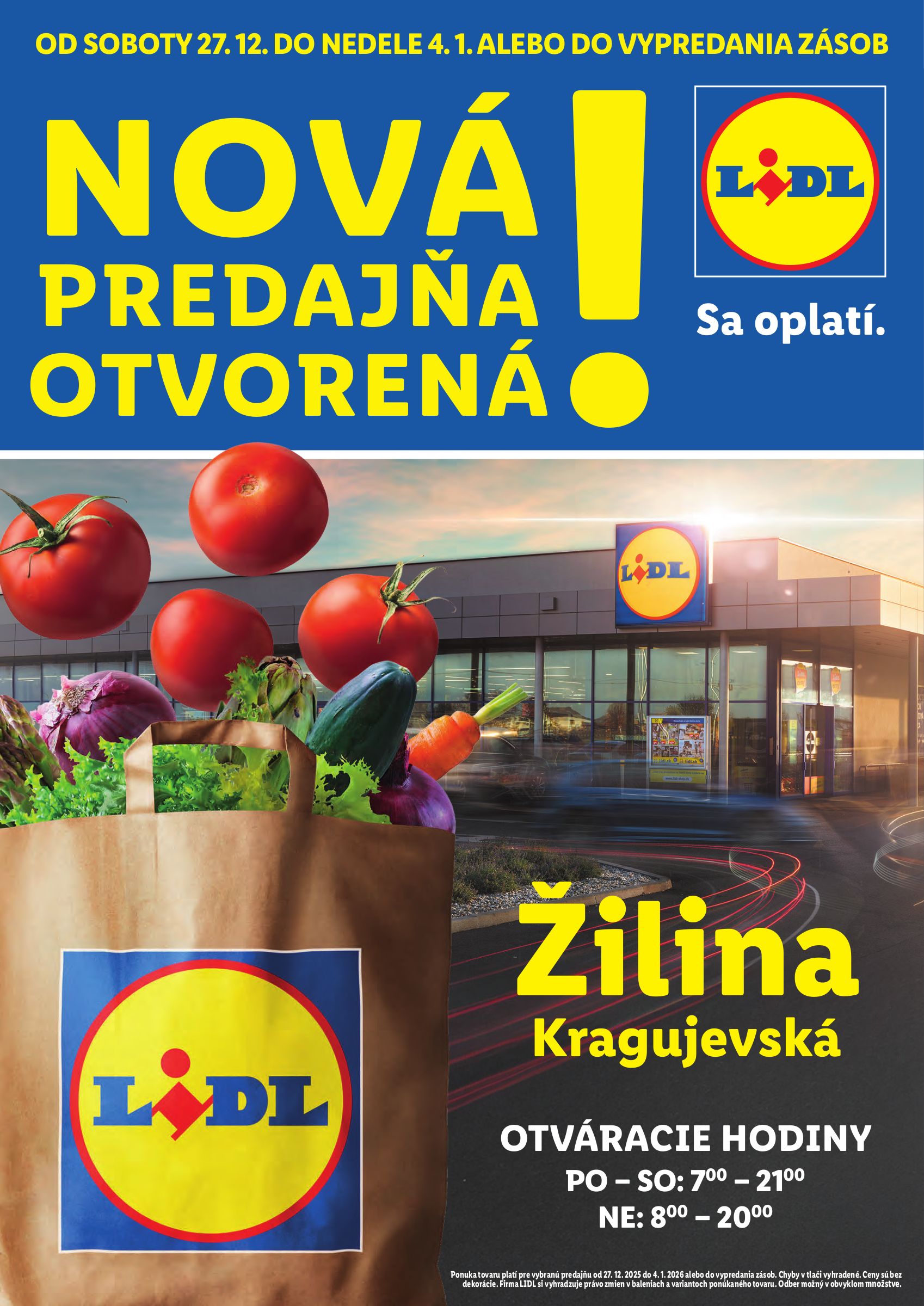 lidl - Leták Lidl - Nová predajňa v Žiline platný od 27.12. do 04.01.