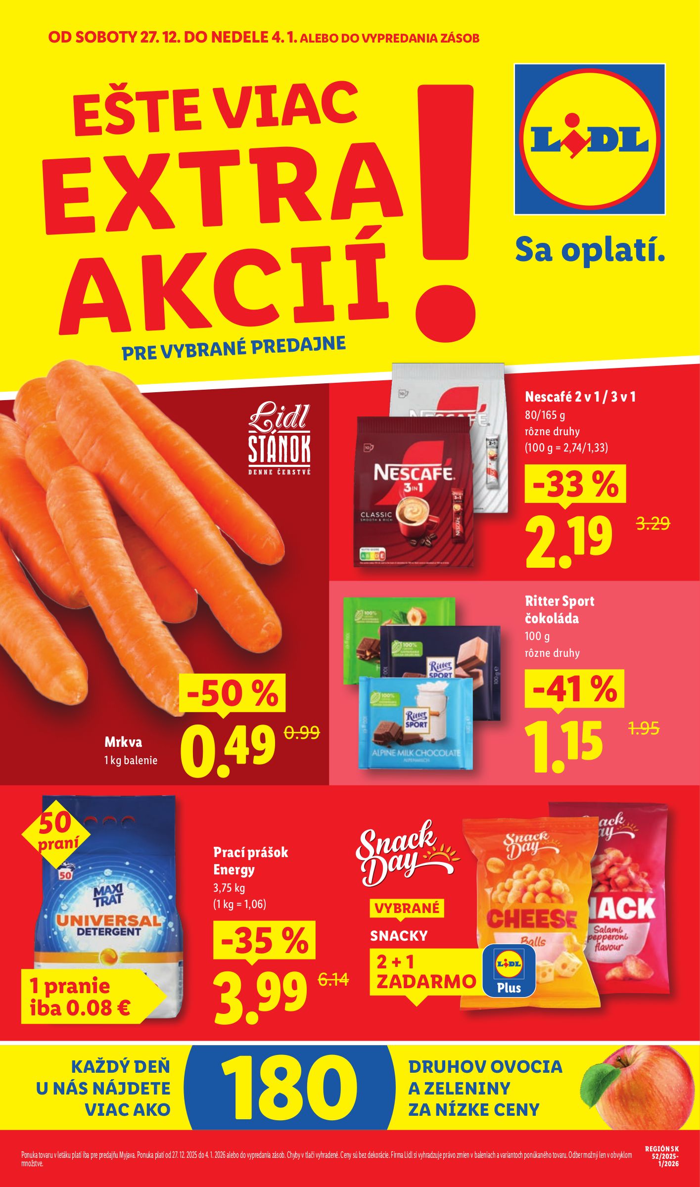 lidl - Leták Lidl - Špeciálne akcie - vybrané predajne platný od 27.12. do 04.01.