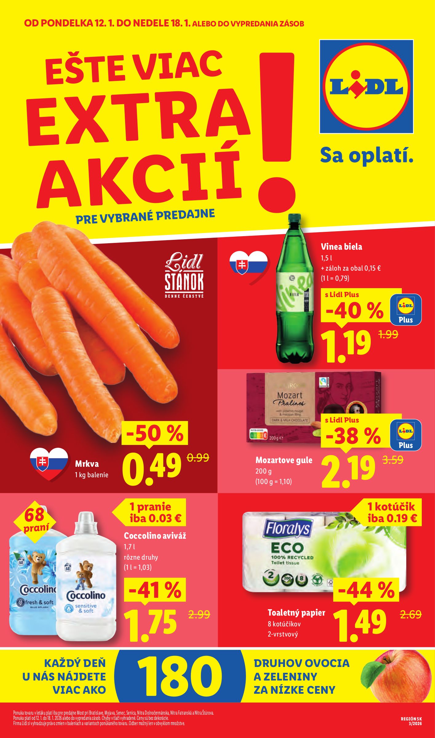 lidl - Leták Lidl - Špeciálne akcie - vybrané predajne platný od 12.01. do 18.01.