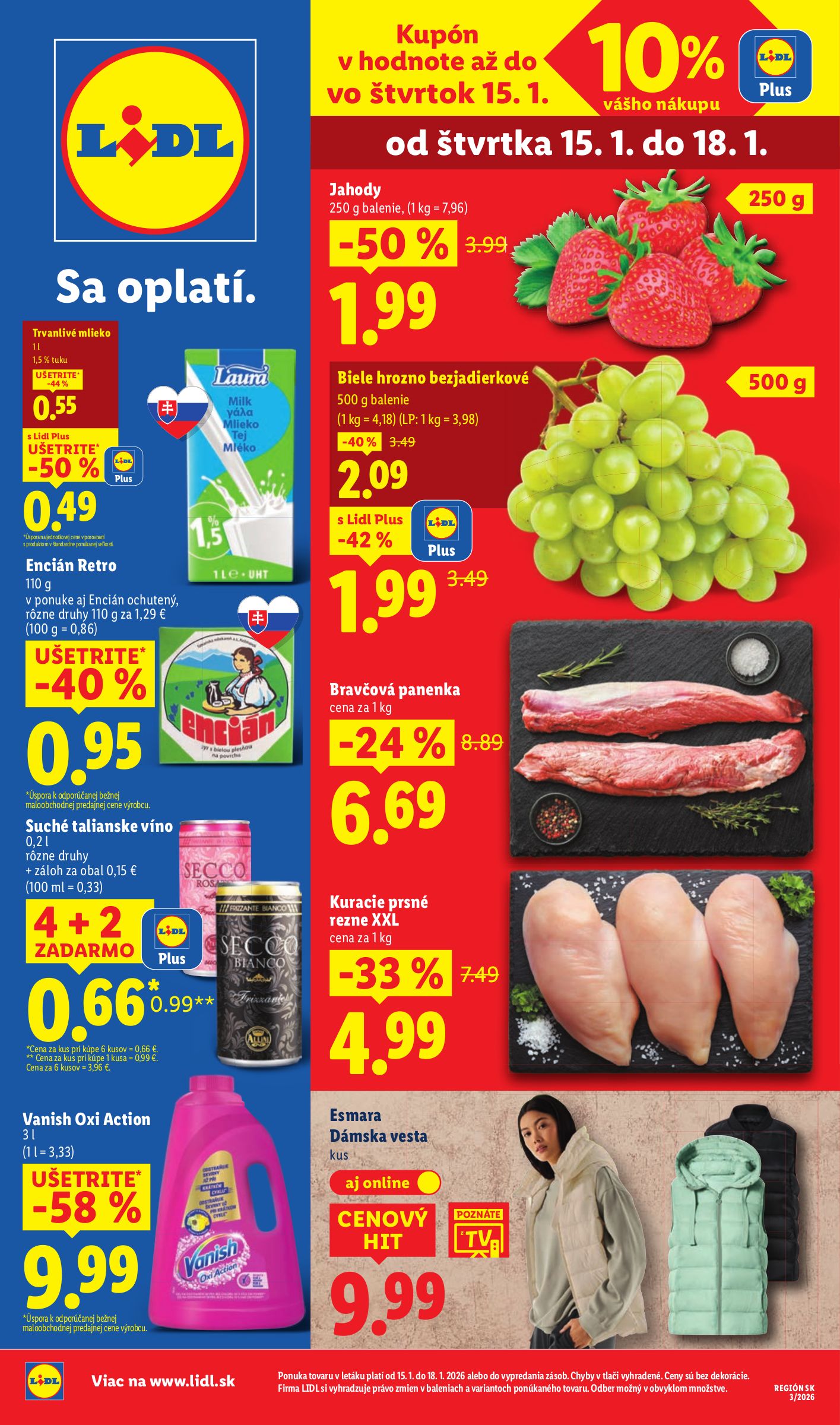 lidl - Leták Lidl platný od 15.01. do 18.01.
