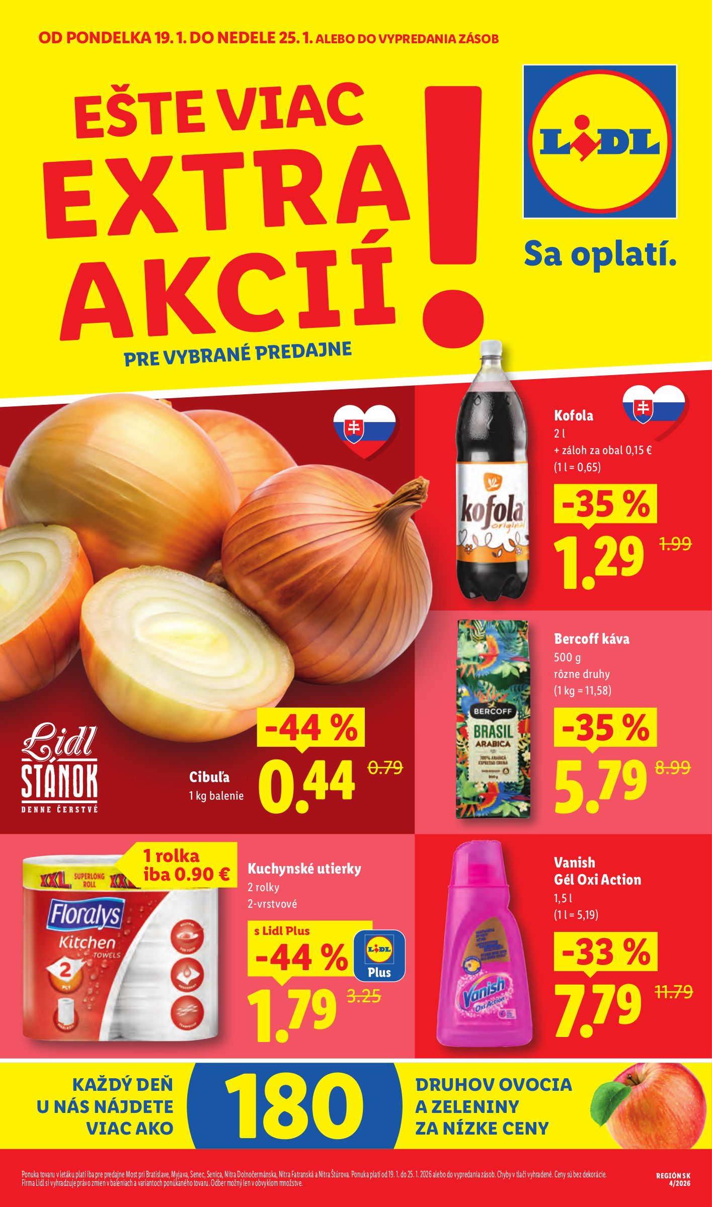 lidl - Leták Lidl - Špeciálne akcie - vybrané predajne platný od 19.01. do 25.01.