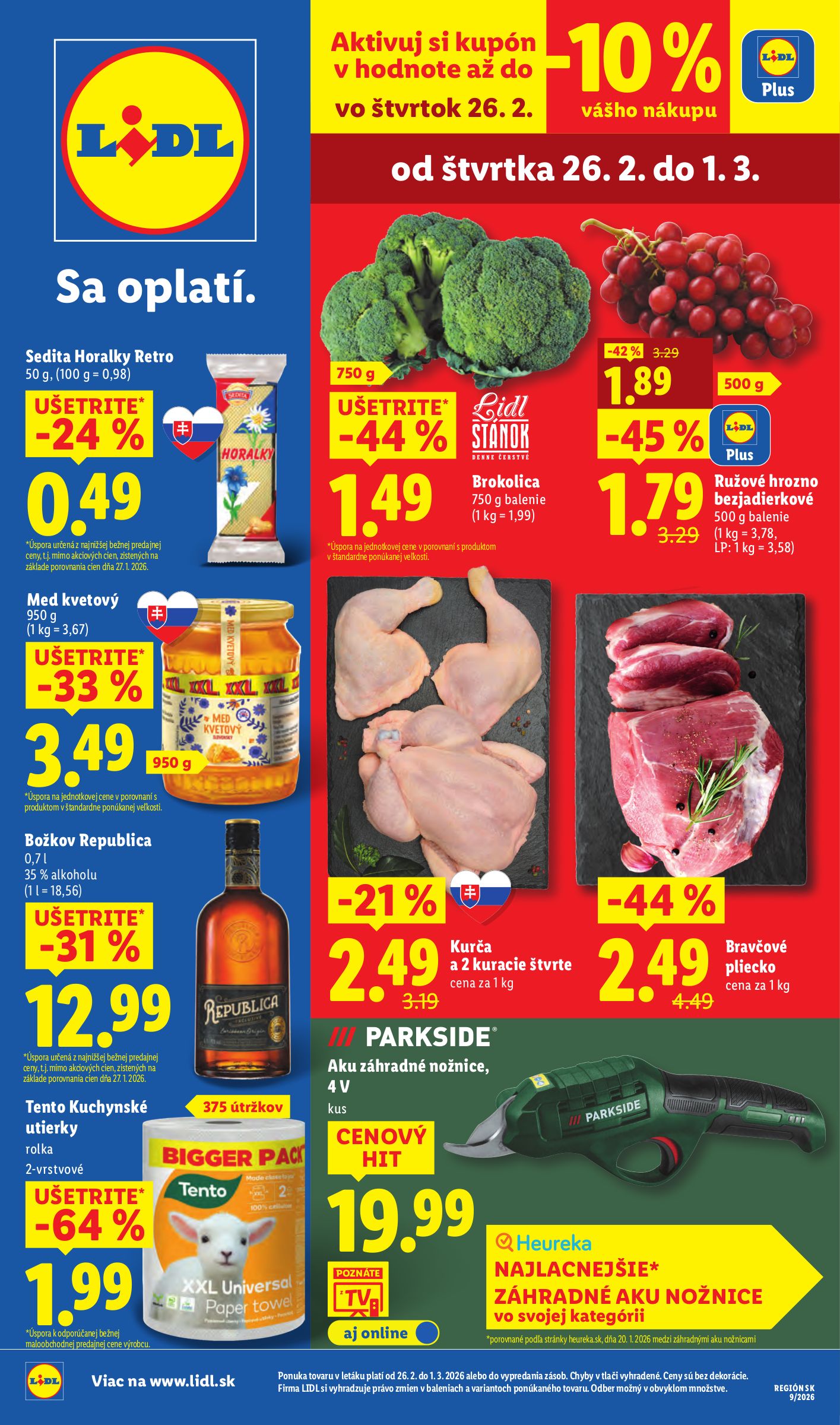 lidl - Leták Lidl platný od 26.02.2026 do 01.03.2026