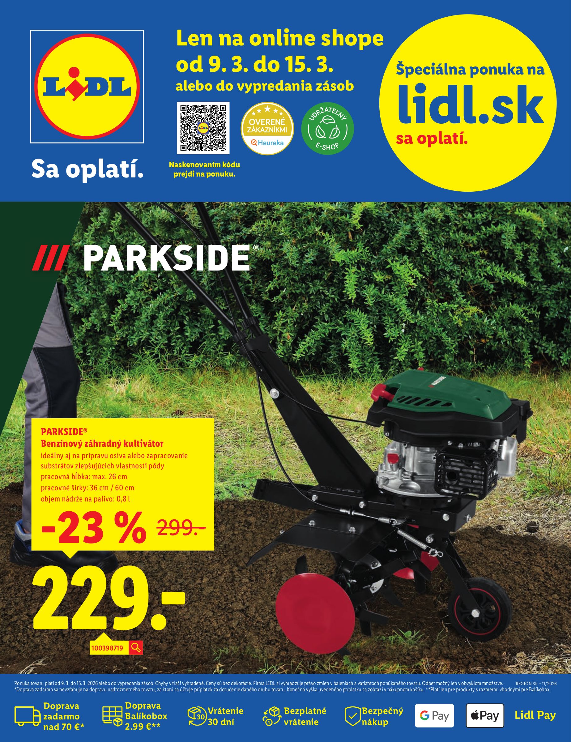 lidl - Leták Lidl.sk platný od 09.03.2026 do 15.03.2026 - page: 1