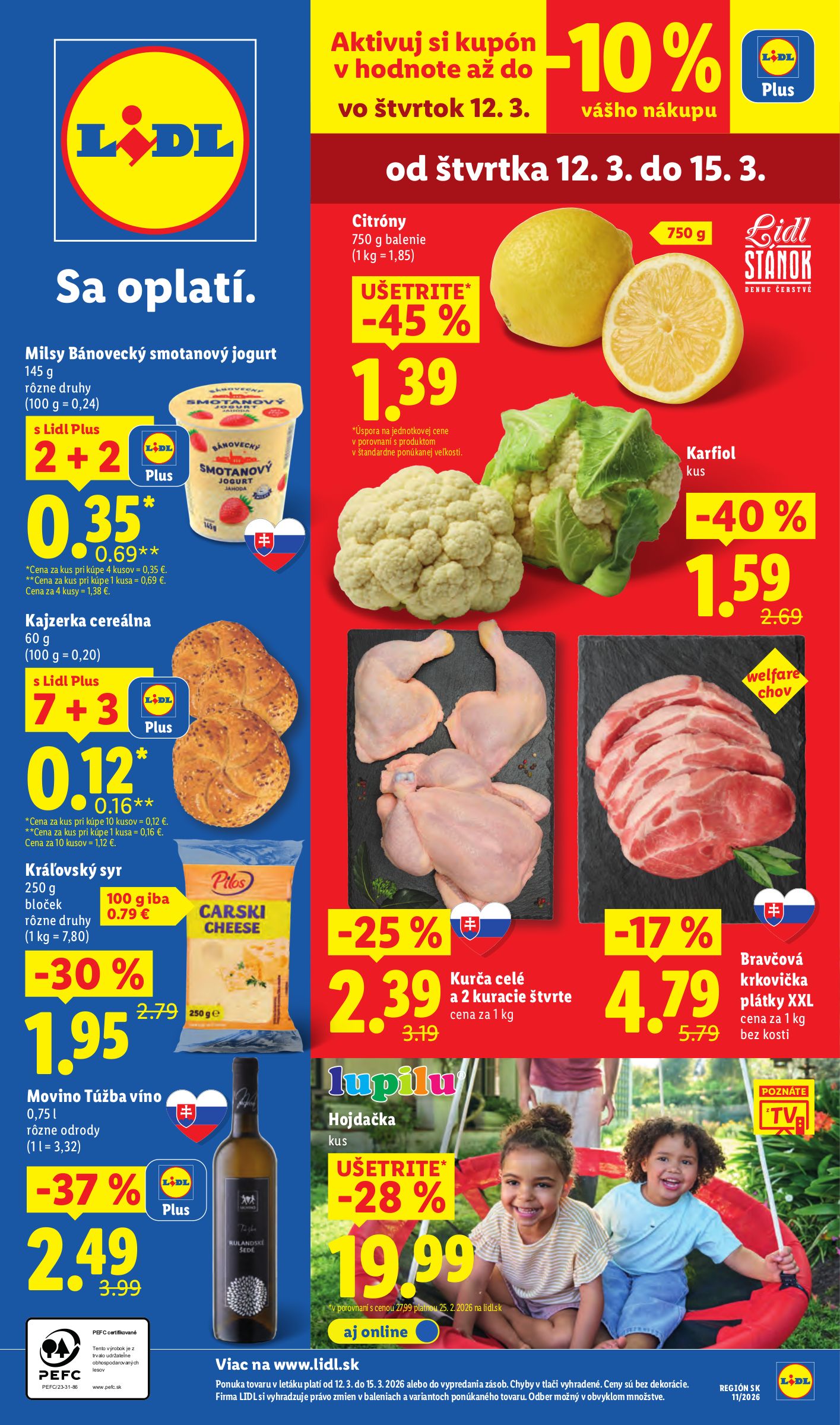 lidl - Leták Lidl platný od 12.03.2026 do 15.03.2026 - page: 1