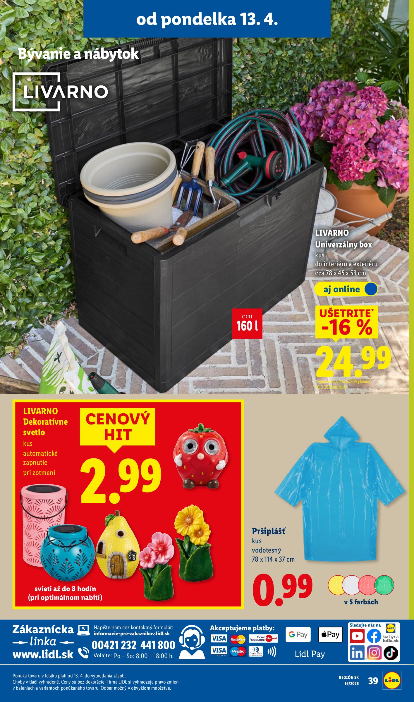 lidl - Aktuálny leták Lidl platný od pondelka, 13.04.2026 do nedele, 19.04.2026 - page: 43