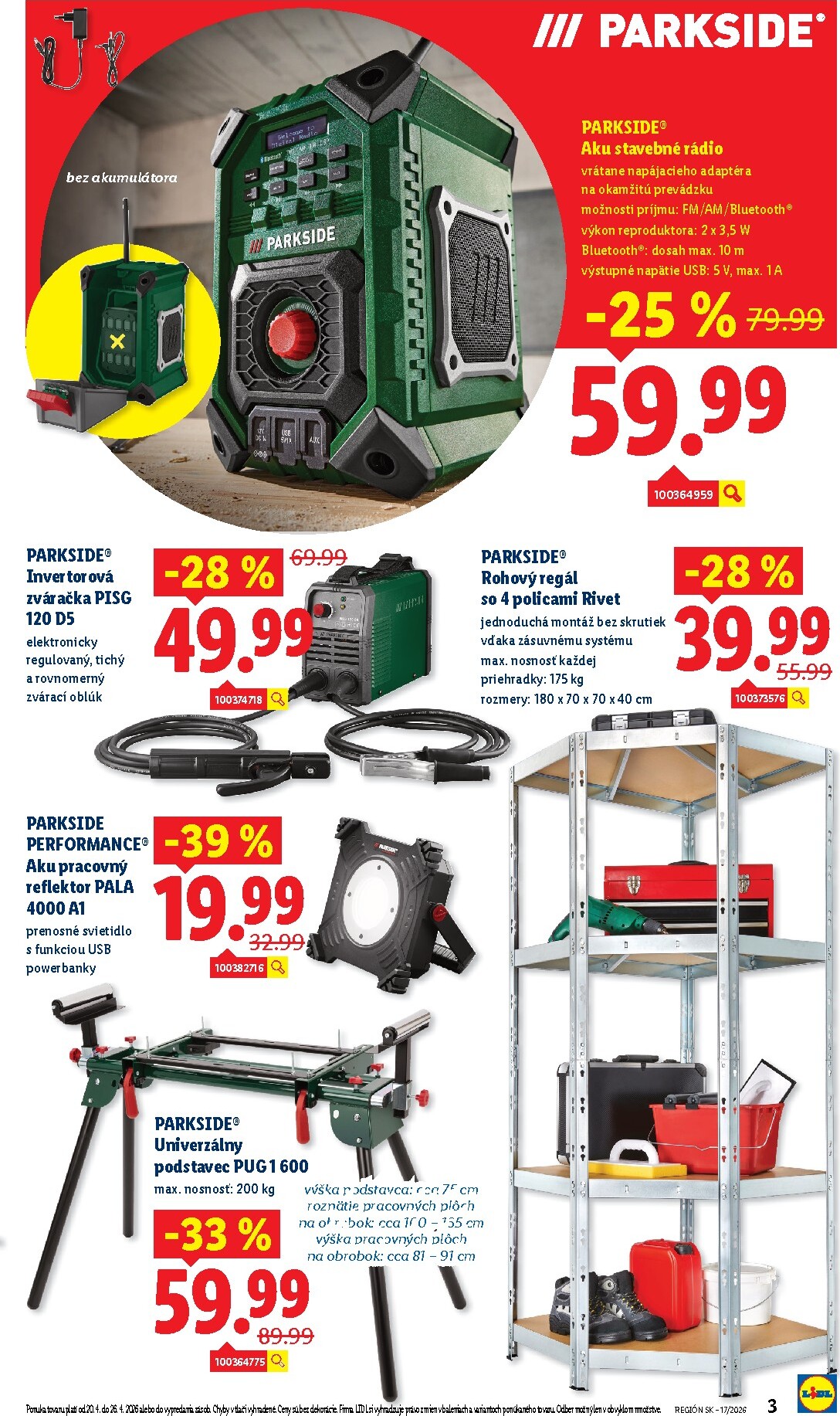 lidl - Aktuálny leták Lidl - Online ponuka od pondelka, 20.04.2026 do nedele, 26.04.2026 - page: 3