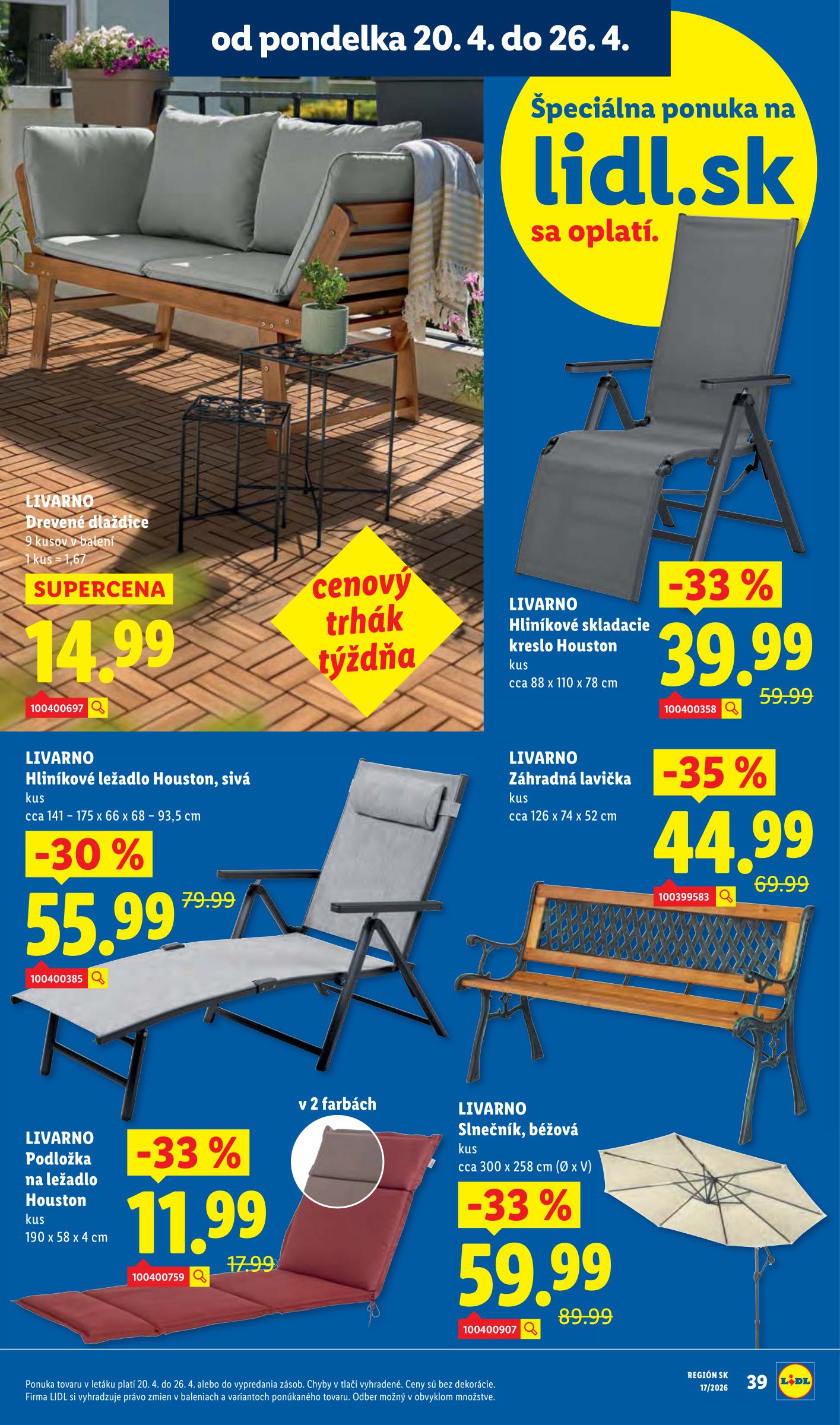 lidl - Aktuálny leták Lidl od pondelka, 20.04.2026 do nedele, 26.04.2026 - page: 92
