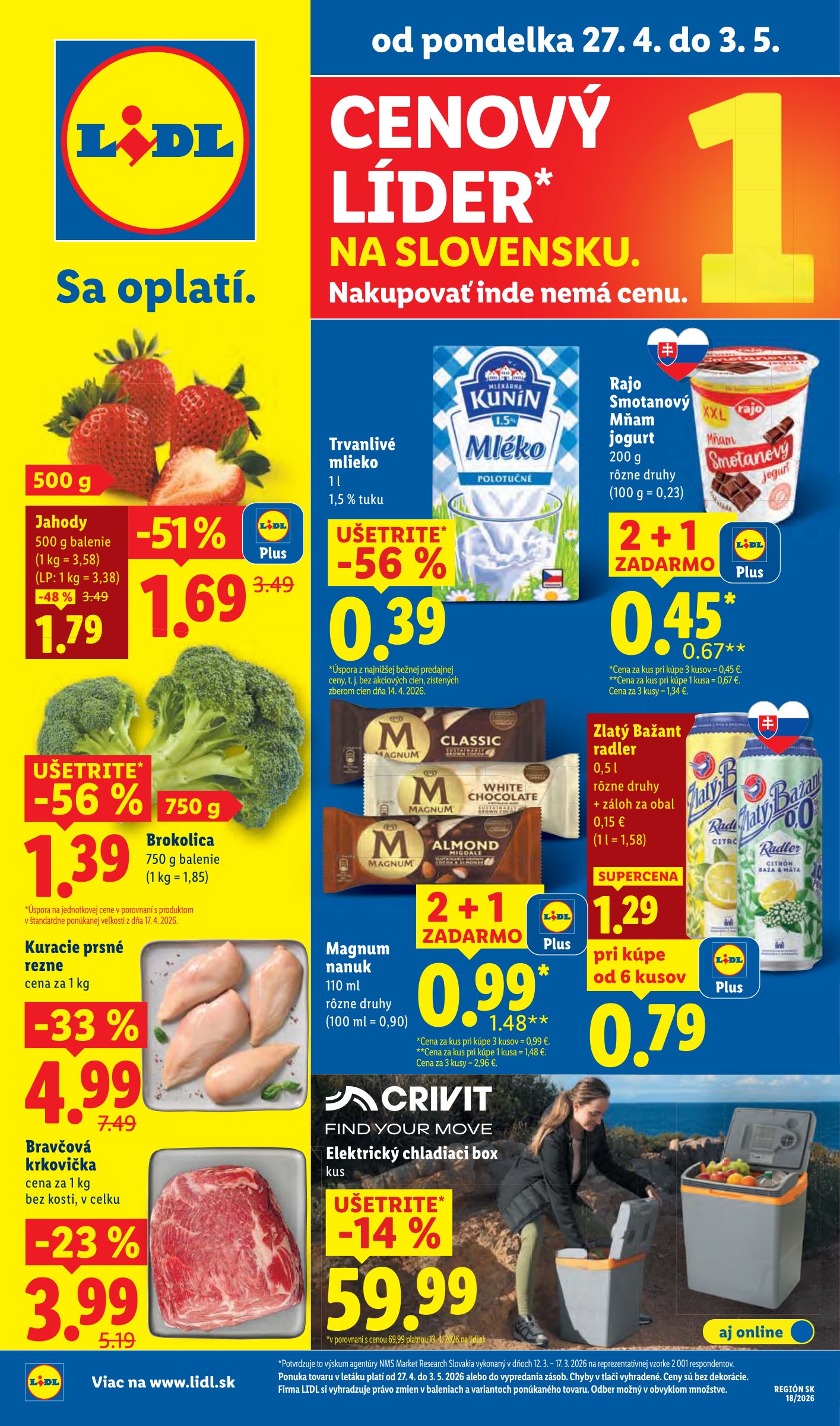 lidl - Nový leták Lidl od pondelka, 27.04.2026 do nedele, 03.05.2026 - page: 1