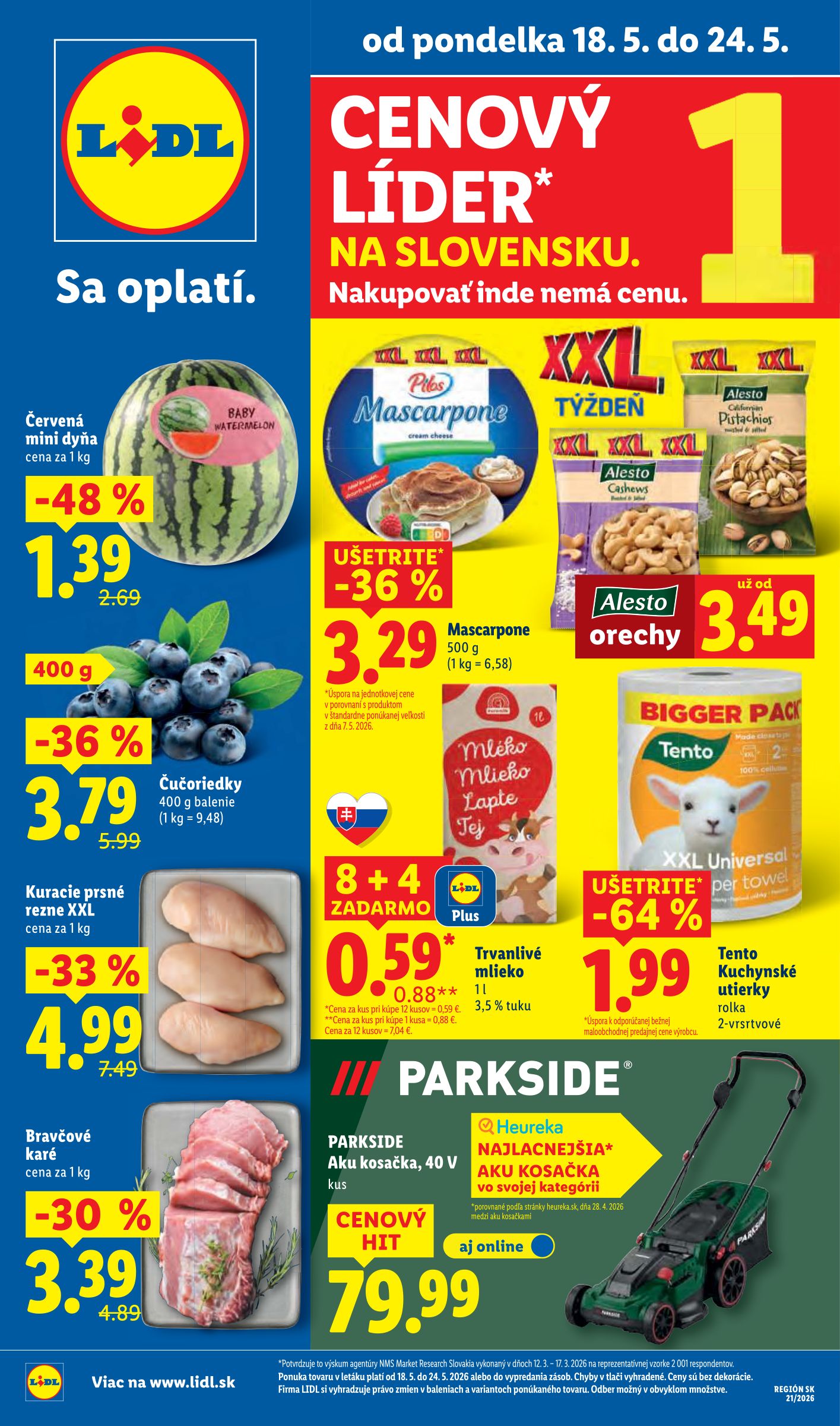 lidl - Nový Lidl leták od pondelka, 18.05.2026 do nedele, 24.05.2026