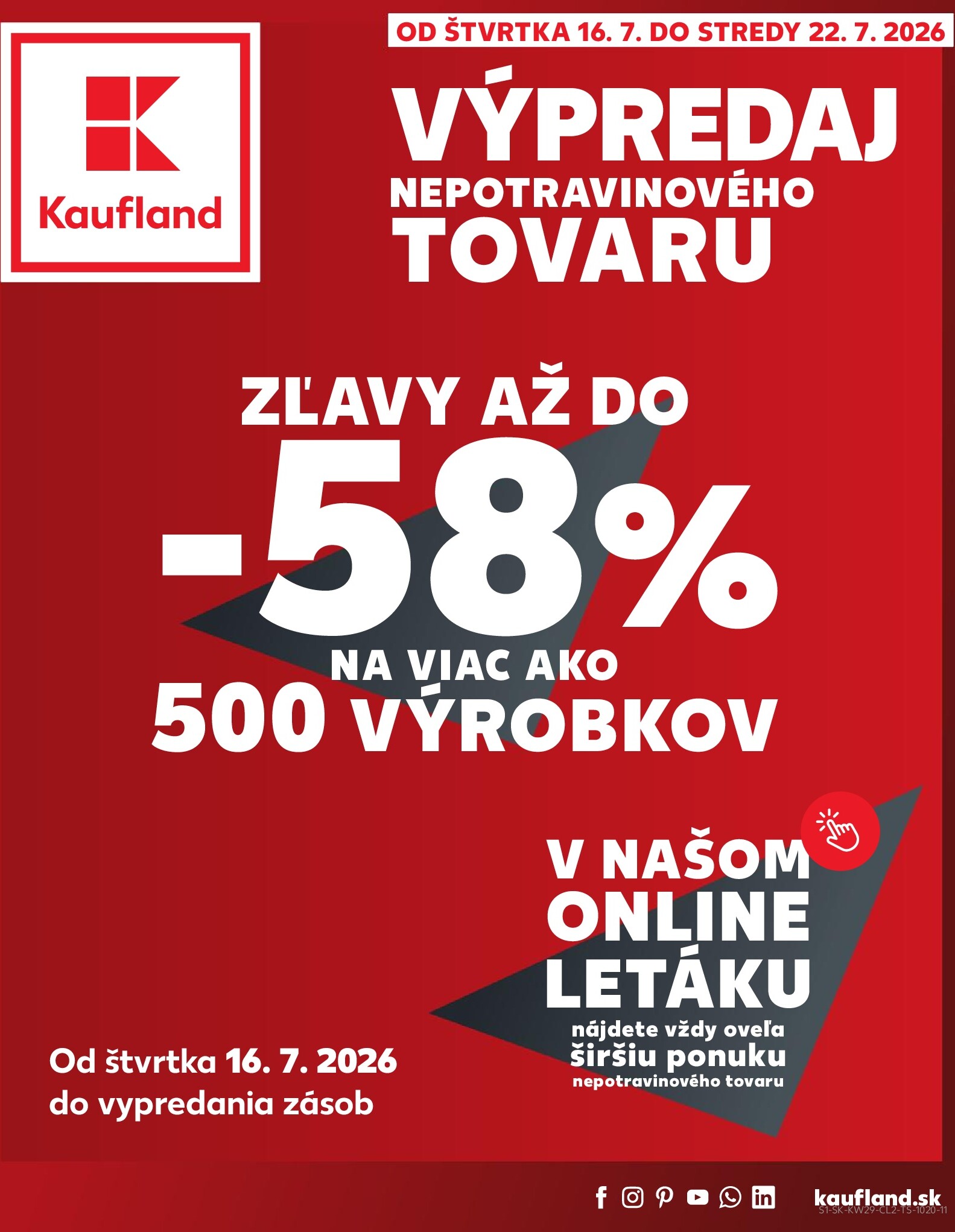 kaufland - Nový Kaufland leták od štvrtka, 16.07.2026 do stredy, 22.07.2026 - page: 1