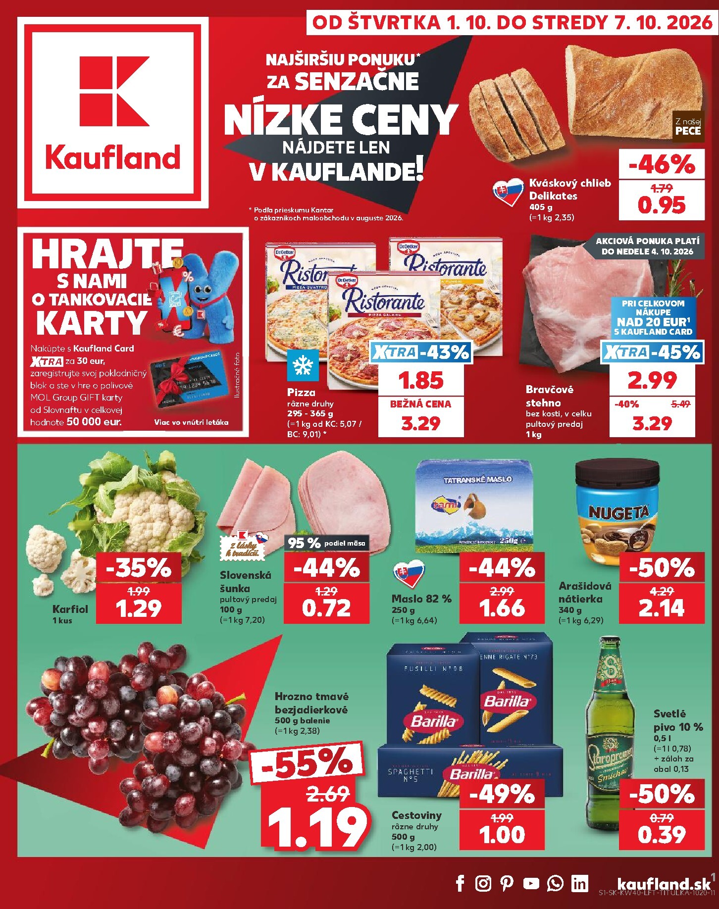 kaufland - Nový Kaufland leták od štvrtka, 01.10.2026 do stredy, 07.10.2026 - page: 1