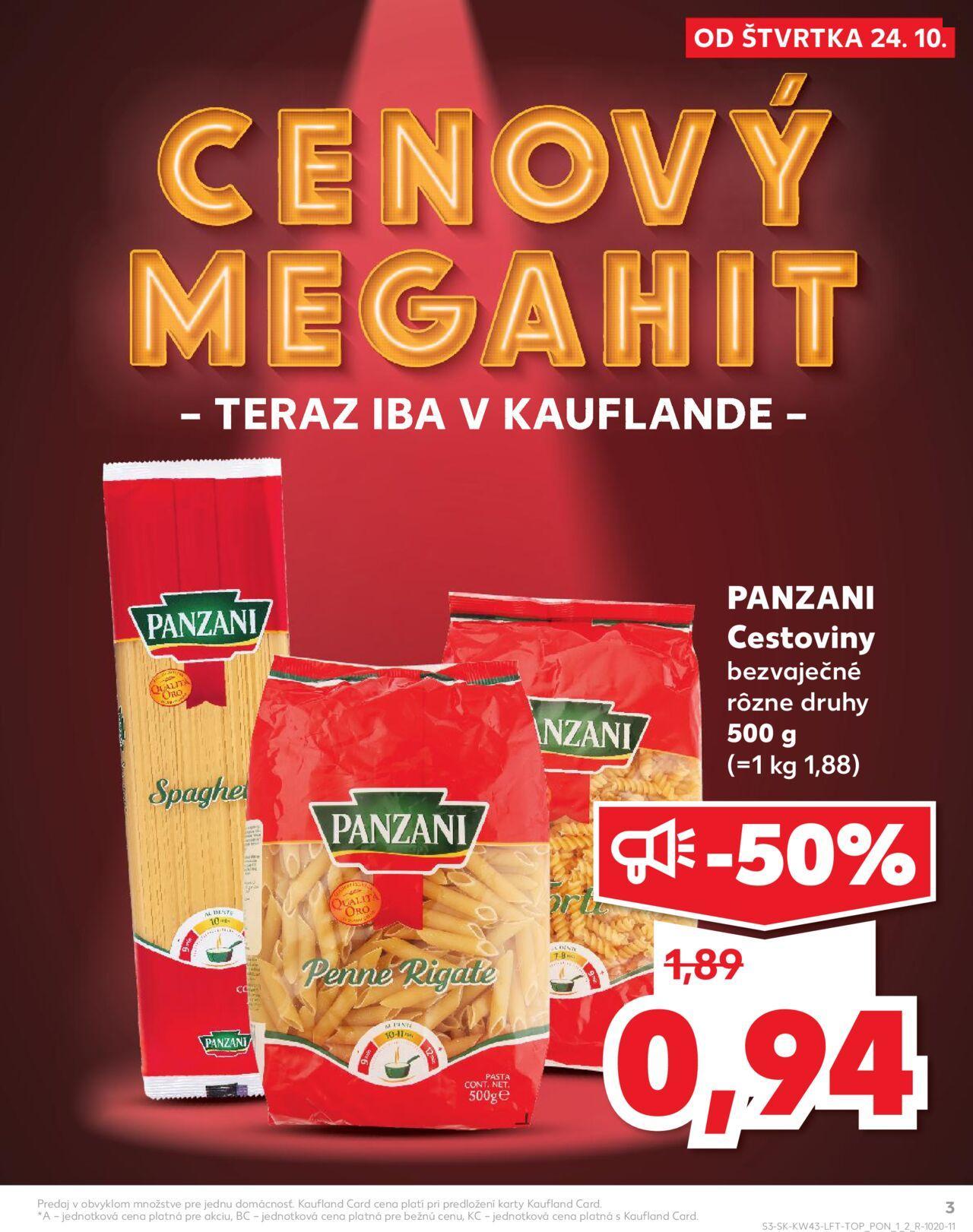 kaufland - Leták Kaufland Bratislava-Patrónka » 24.10.2024 - 30.10.2024 - page: 3