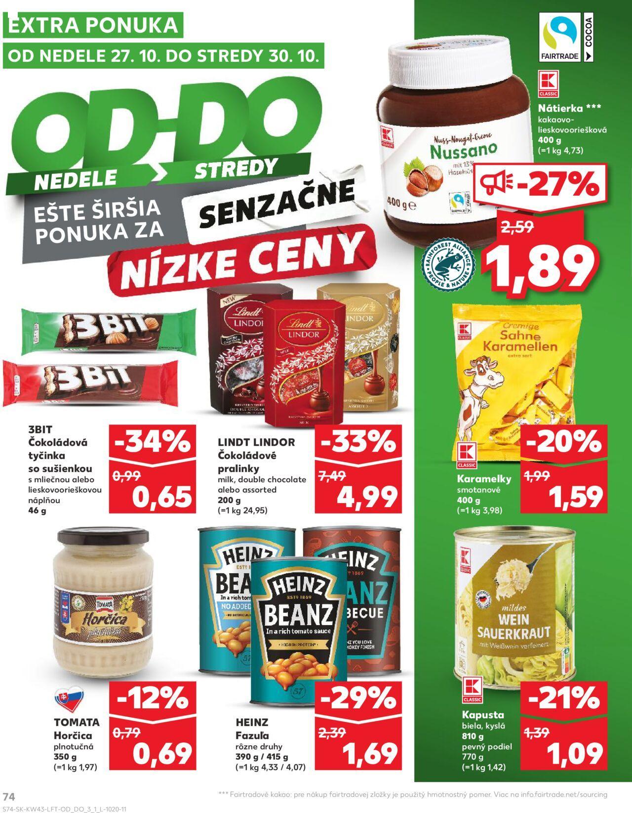 kaufland - Leták Kaufland Tvrdošín » 24.10.2024 - 30.10.2024 - page: 74