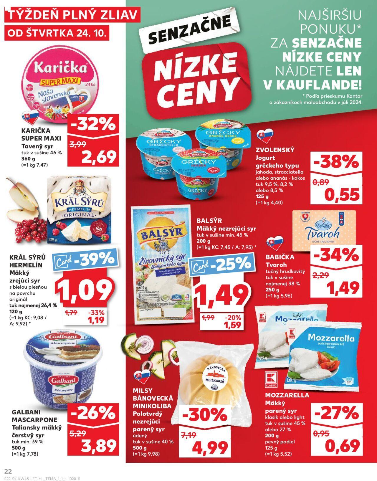 kaufland - Leták Kaufland Tvrdošín » 24.10.2024 - 30.10.2024 - page: 22