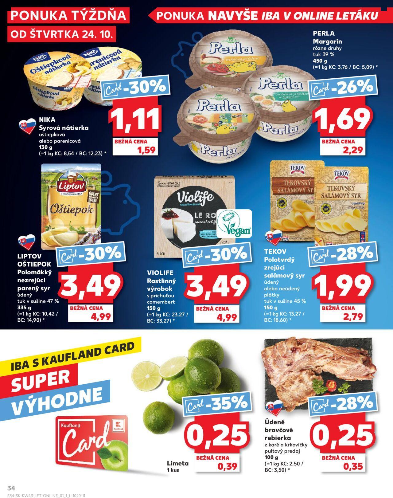 kaufland - Leták Kaufland Tvrdošín » 24.10.2024 - 30.10.2024 - page: 34