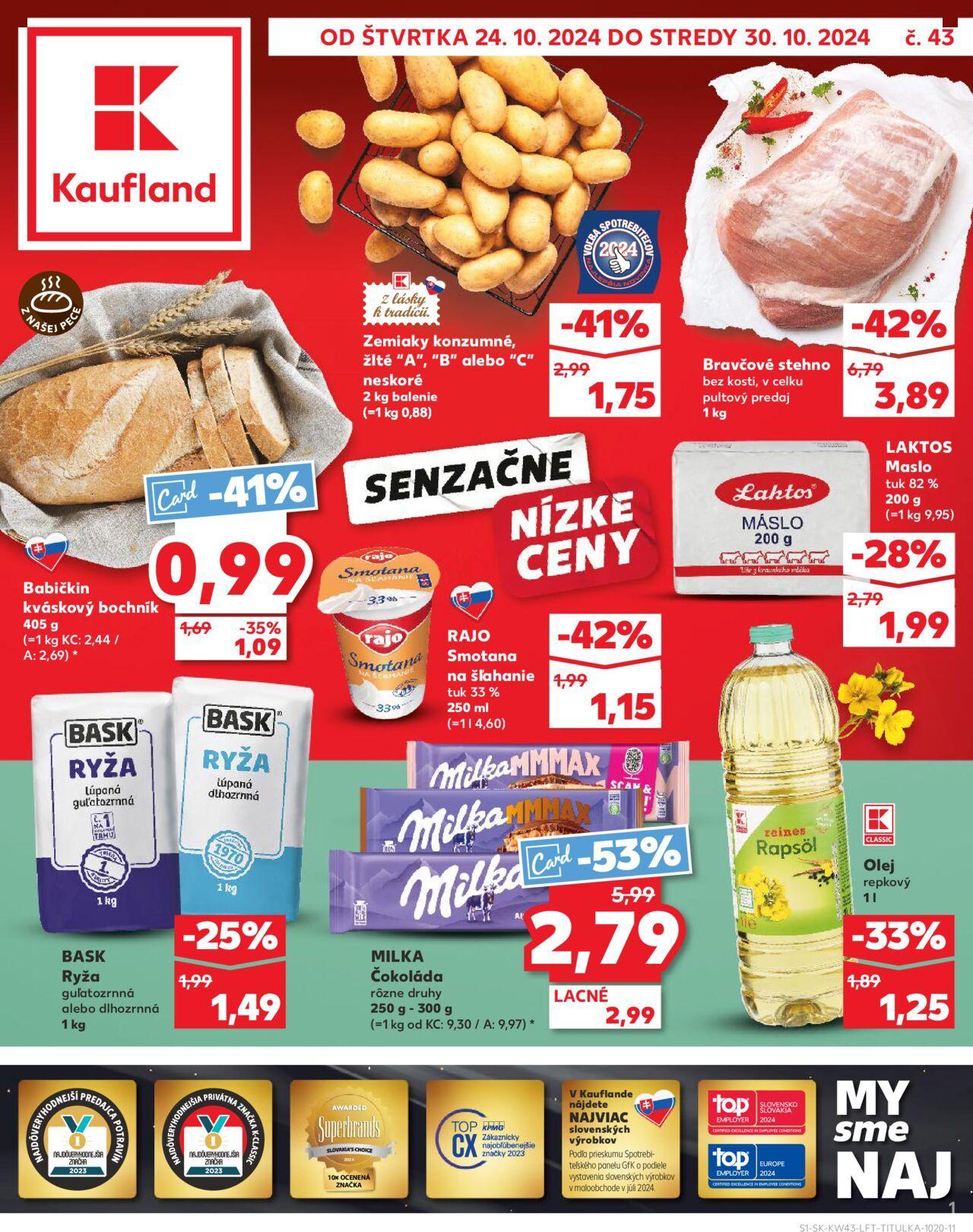 kaufland - Leták Kaufland Veľký Meder » 24.10.2024 - 30.10.2024