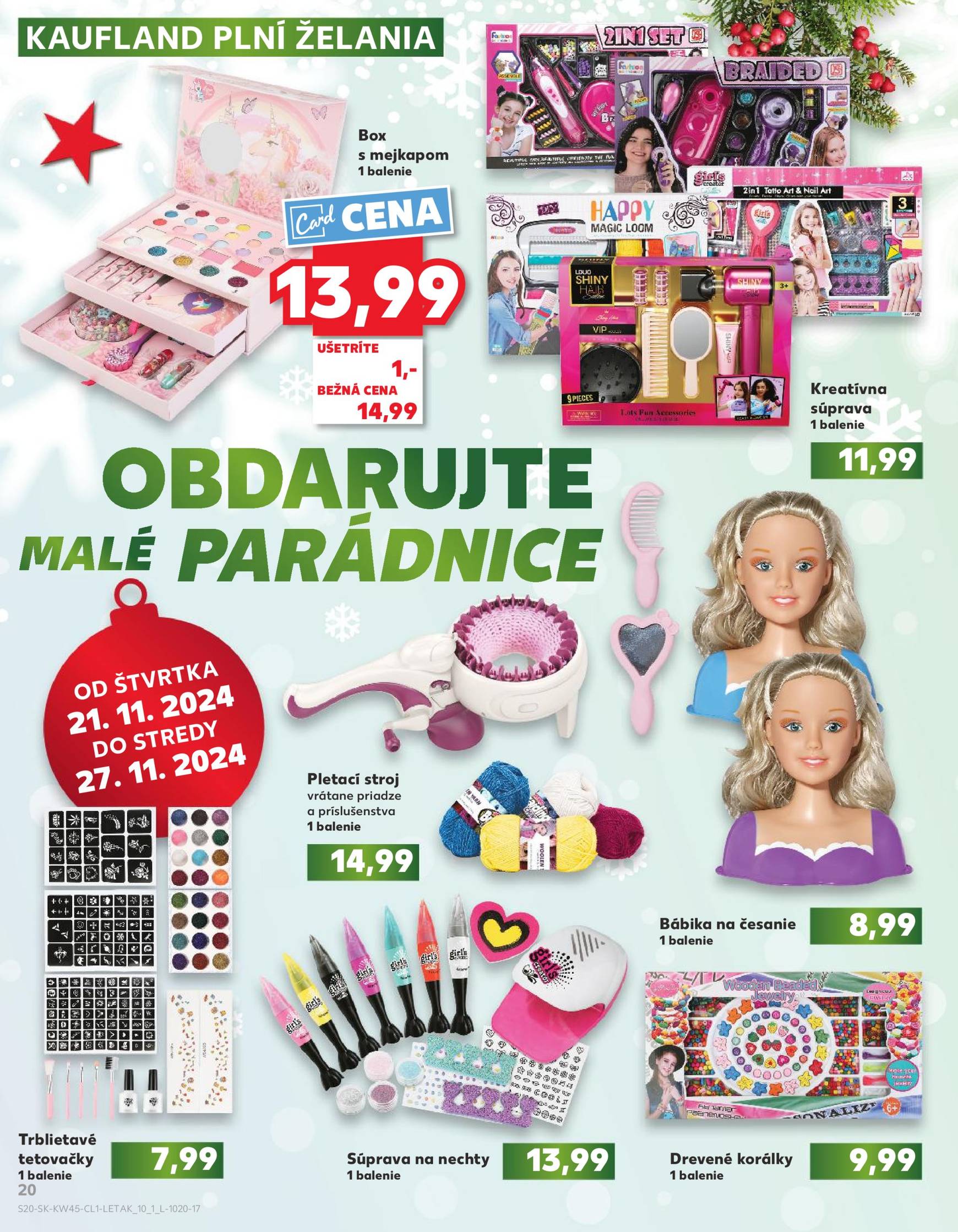 kaufland - Kaufland - Darčeky leták platný od 07.11. - 27.11. - page: 20