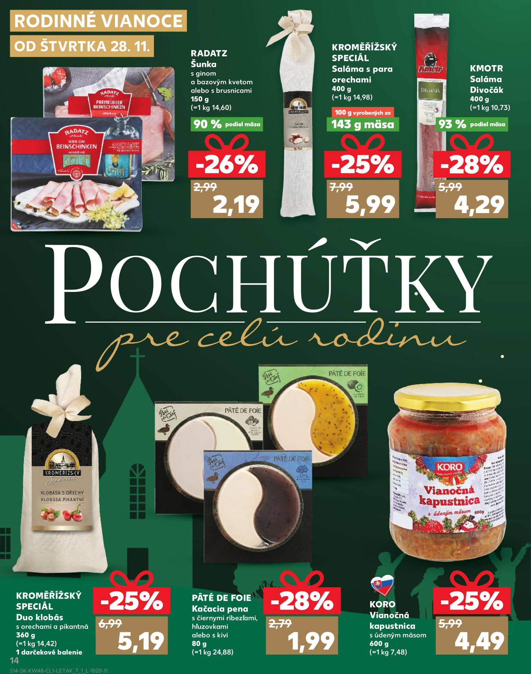 kaufland - Kaufland - Rodinné Vianoce leták platný od 28.11. - 24.12. - page: 14