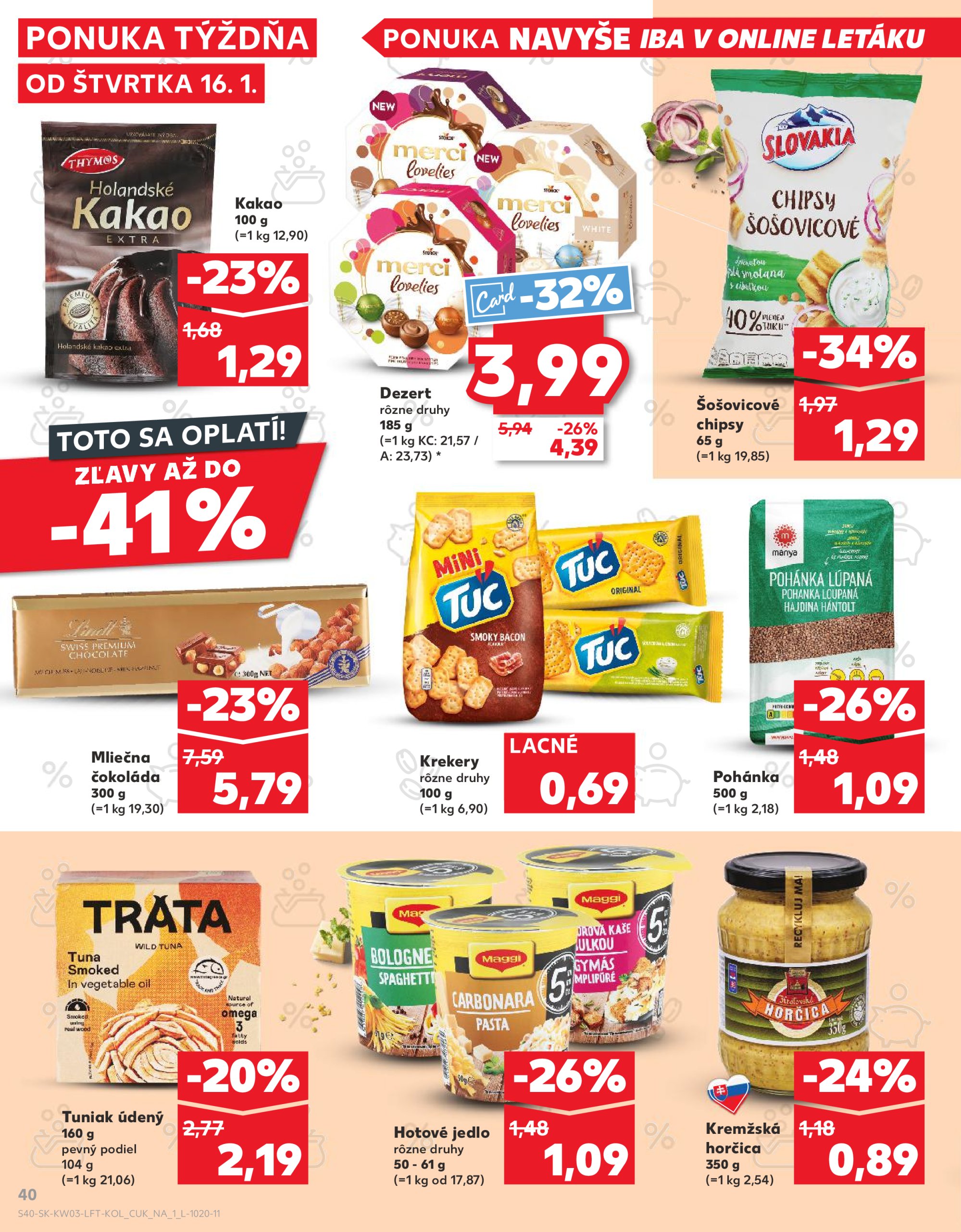 kaufland - Kaufland leták platný od 16.01. - 22.01. - page: 40