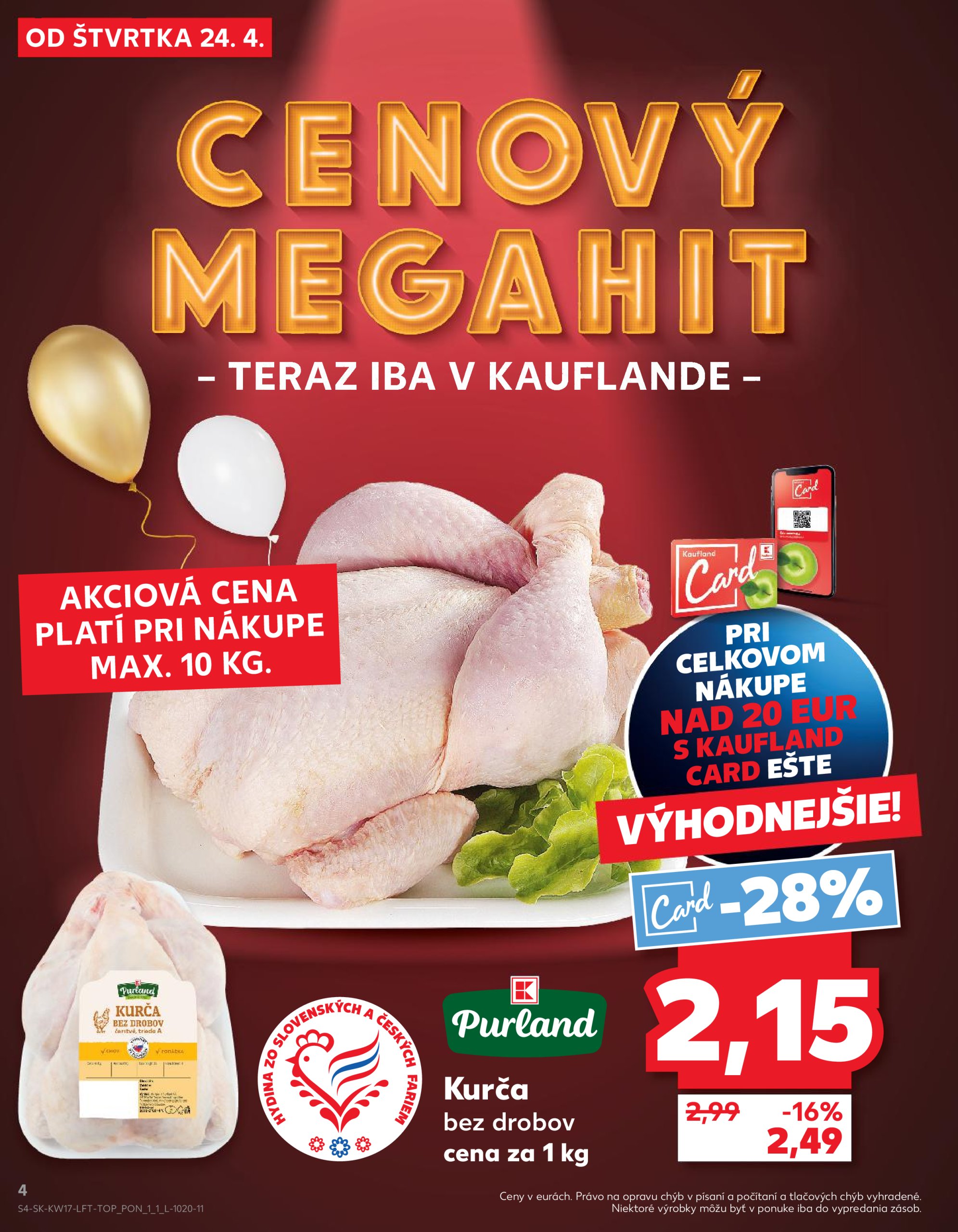 kaufland - Kaufland leták platný od 24.04. - 29.04. - page: 4 kaufland - Kaufland leták platný od 24.04. - 29.04. - page: 4