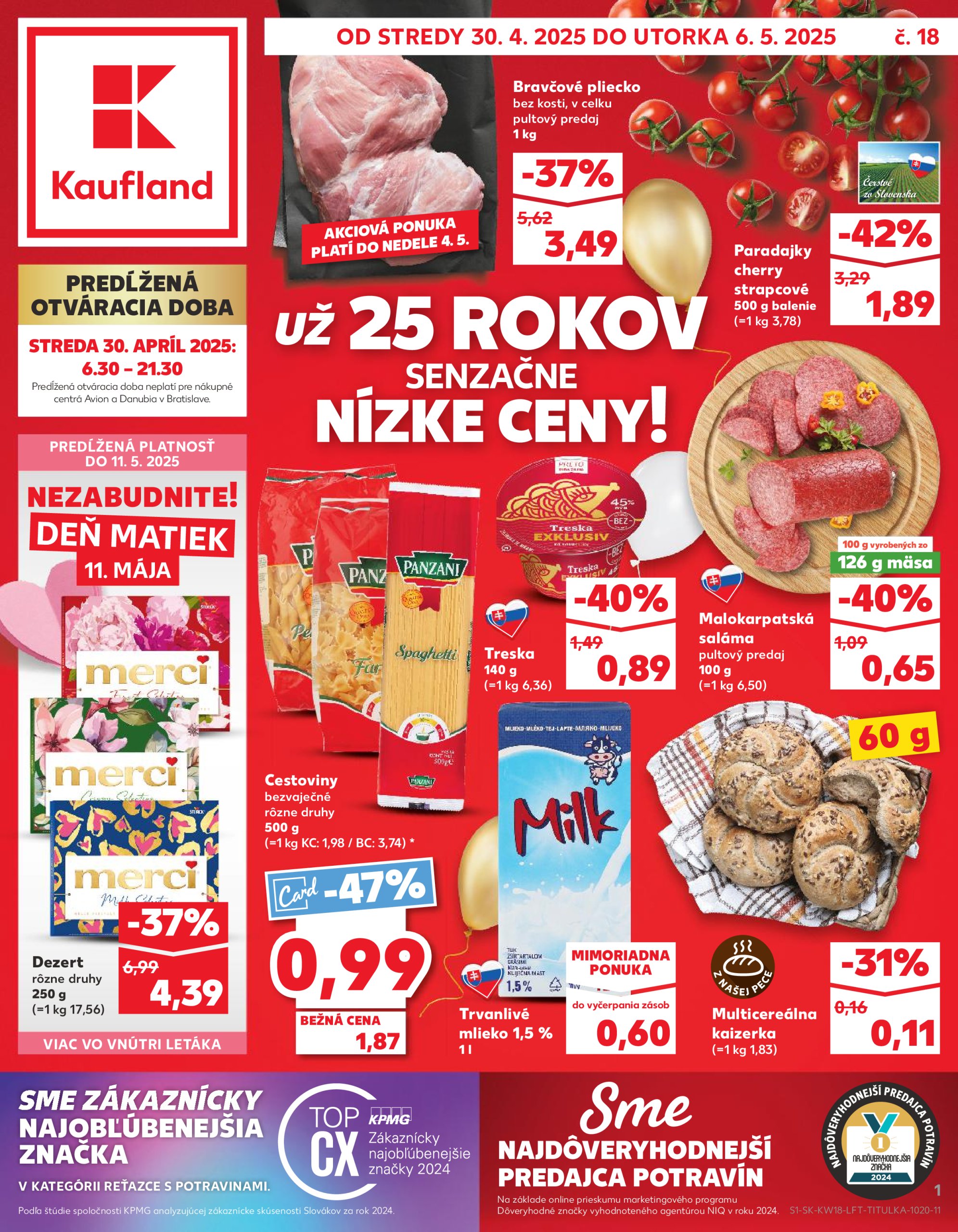 kaufland - Kaufland leták platný od 30.04. - 06.05.