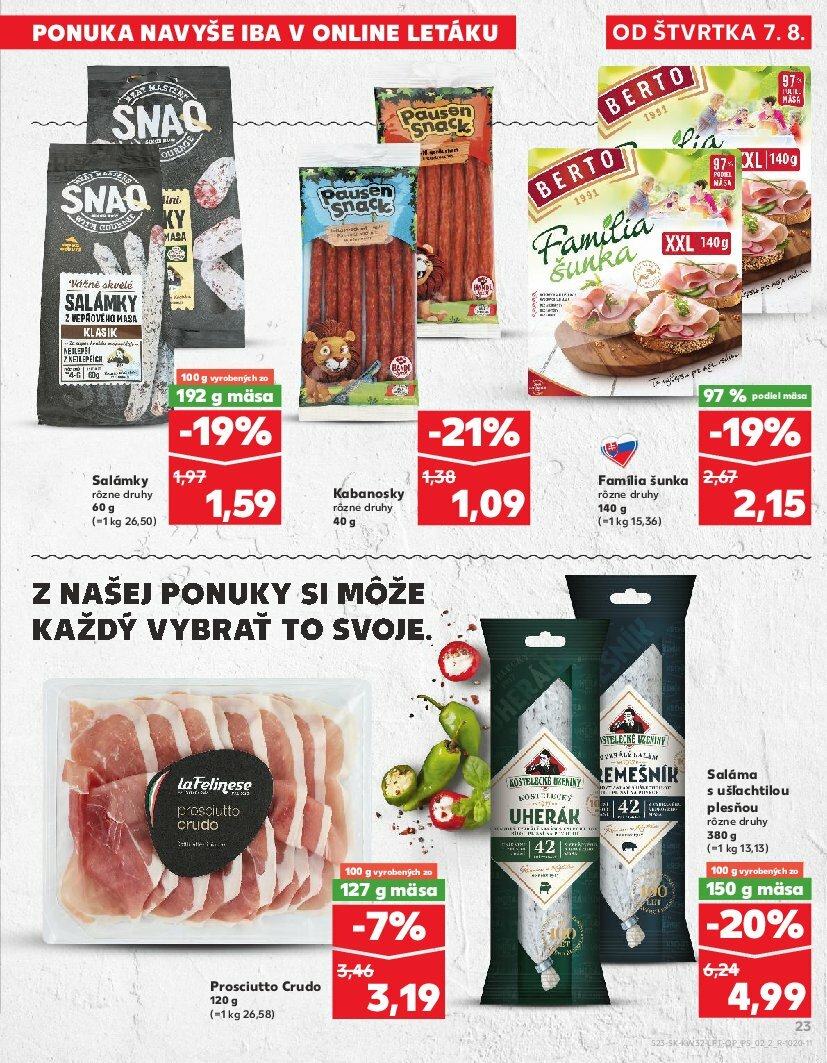 kaufland - Leták Kaufland platný od 07.08. do 13.08. - page: 23 kaufland - Leták Kaufland platný od 07.08. do 13.08. - page: 23