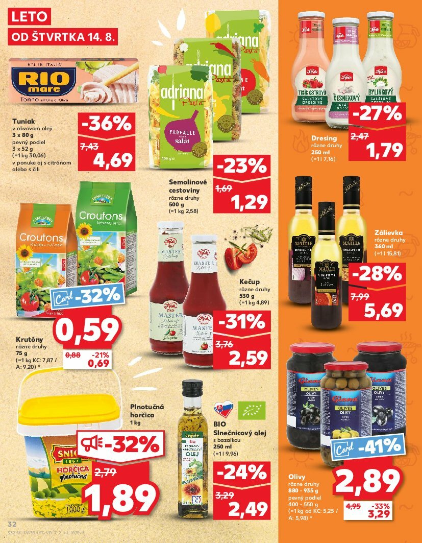 kaufland - Leták Kaufland platný od 14.08. do 20.08. - page: 32 kaufland - Leták Kaufland platný od 14.08. do 20.08. - page: 32