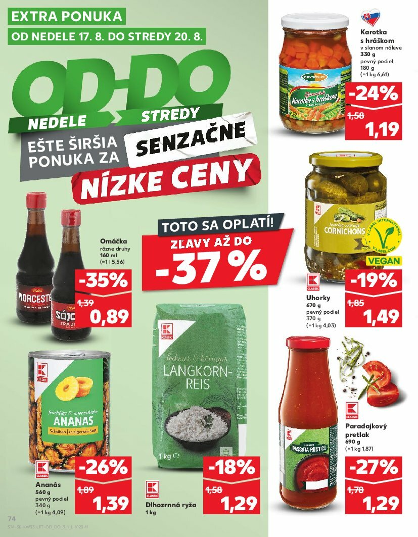 kaufland - Leták Kaufland platný od 14.08. do 20.08. - page: 74 kaufland - Leták Kaufland platný od 14.08. do 20.08. - page: 74