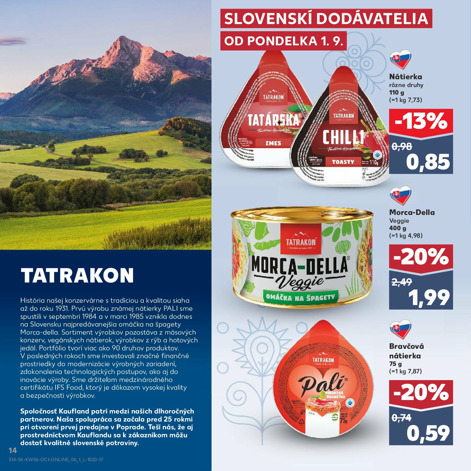 kaufland - Leták Kaufland - Z lásky k Slovensku platný od 01.09. do 30.09. - page: 14