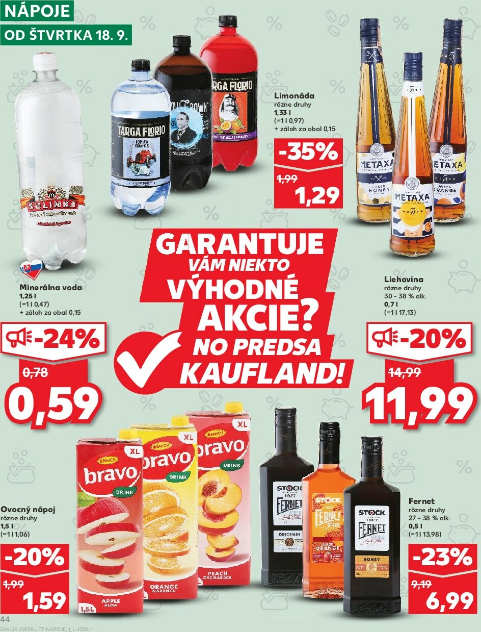kaufland - Leták Kaufland platný od 18.09. do 24.09. - page: 44