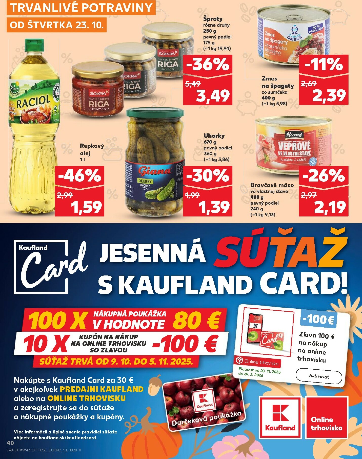 kaufland - Leták Kaufland platný od 23.10. do 29.10. - page: 40 kaufland - Leták Kaufland platný od 23.10. do 29.10. - page: 40